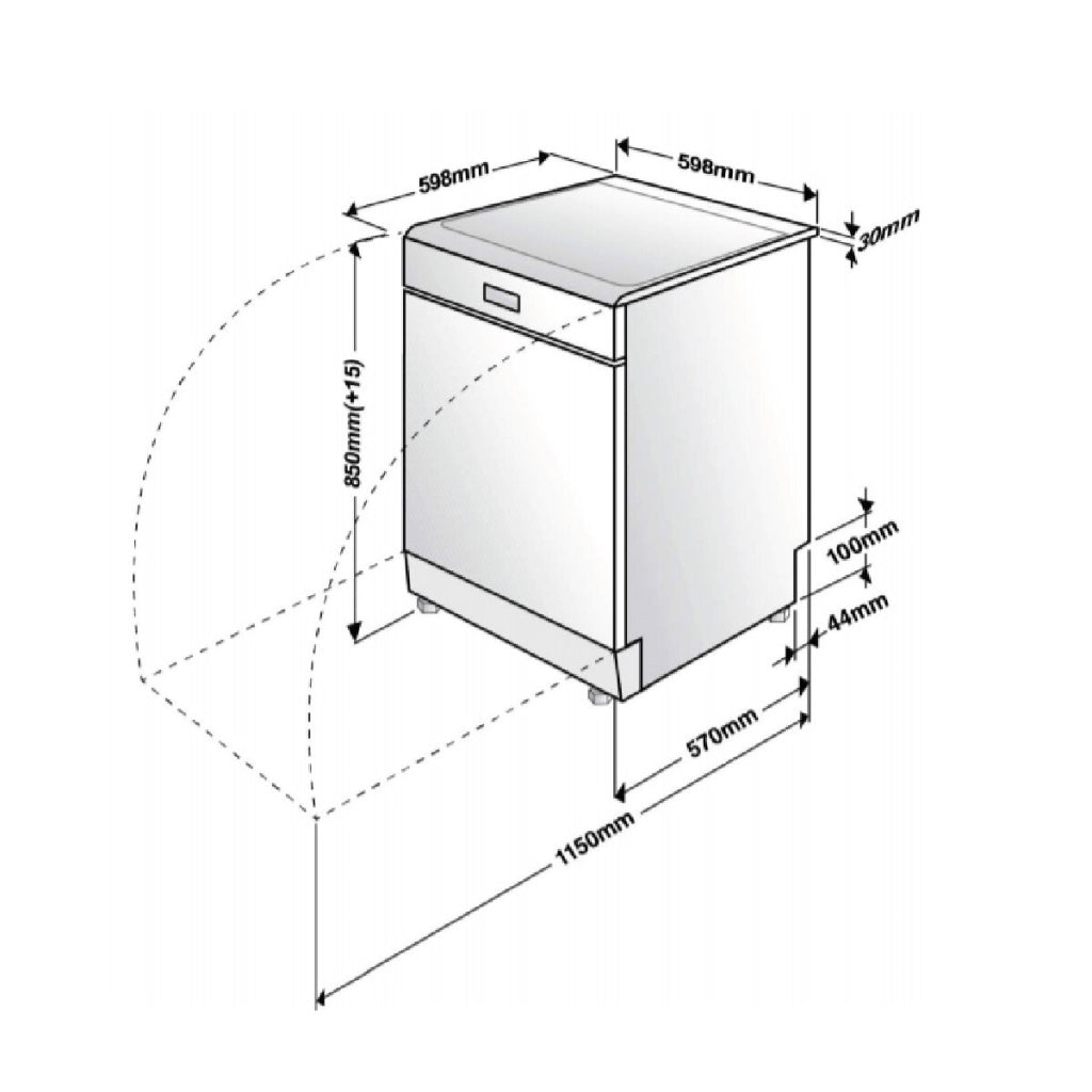 Euromaid EDW14W 60cm Freestanding Dishwasher The Appliance Guys