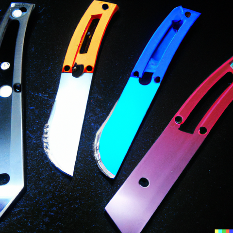 Colored Knives with Holes in the Blade