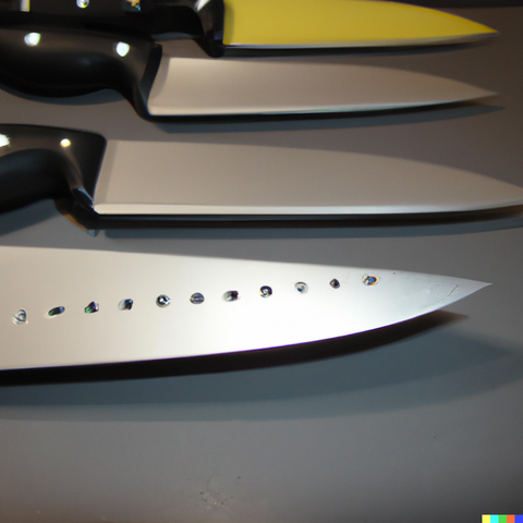 Knife Assortment with Holes in Blade