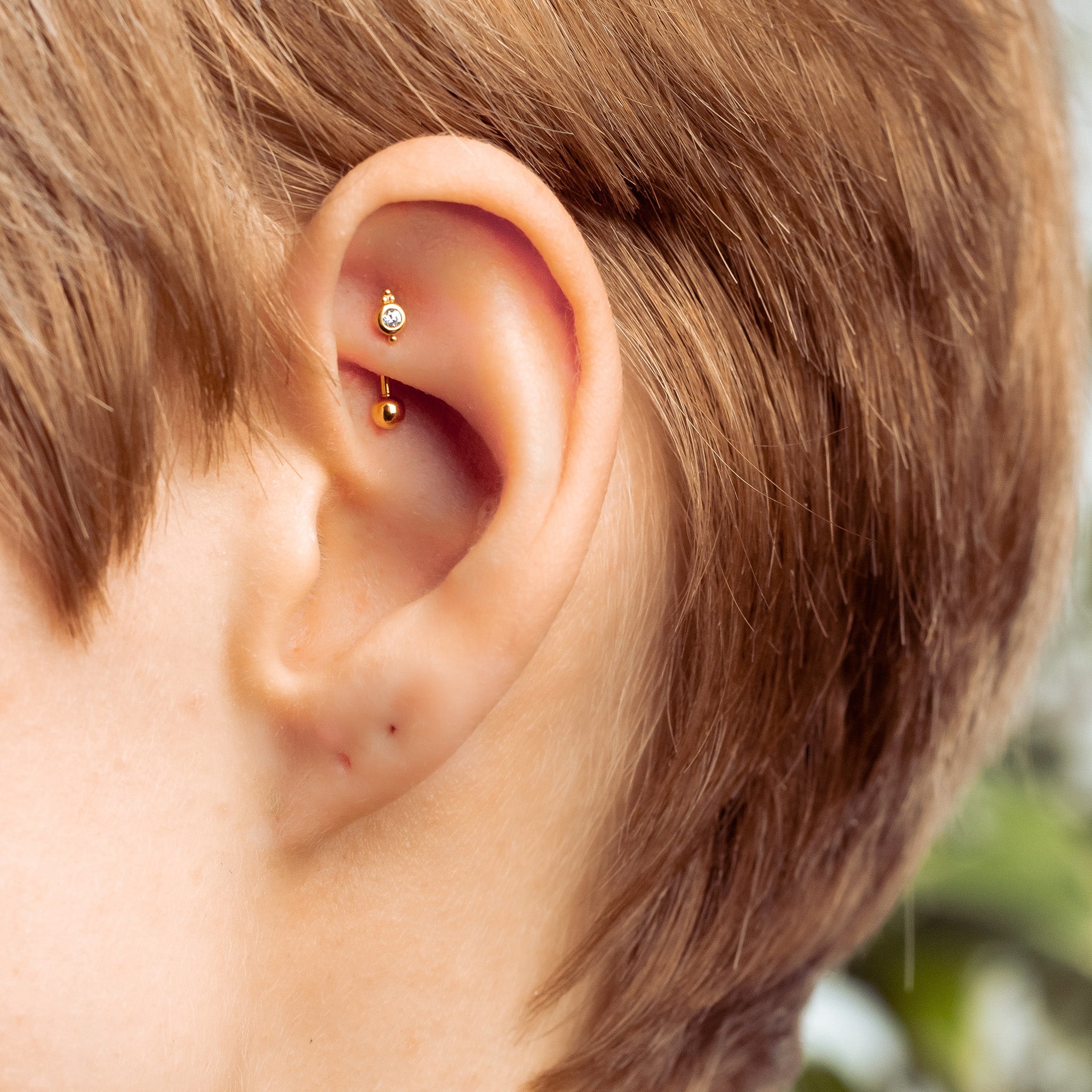 Curved barbell shop rook piercing