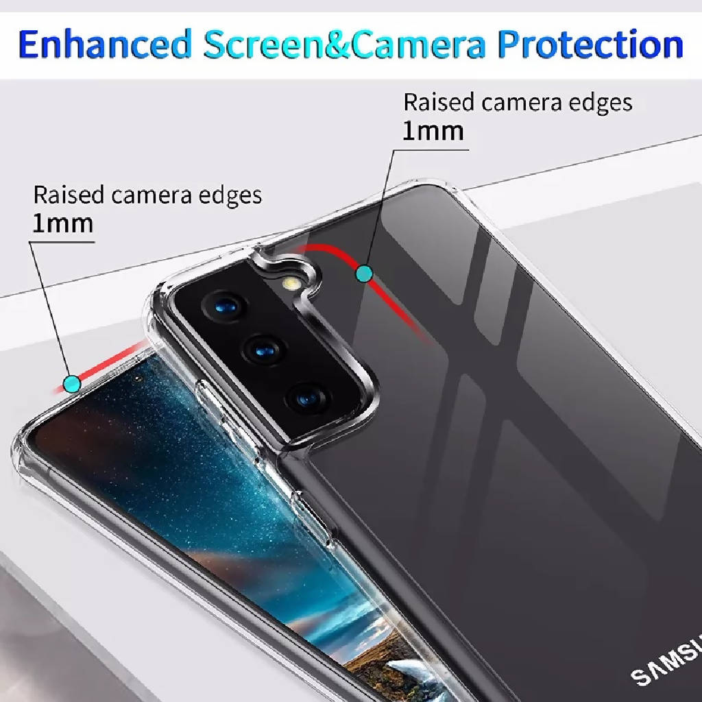 PROTECT Samsung Galaxy S21 Plus Bumper Case Cover II Clear Case II Premium-Quality TPU II Anti Scratch II Shockproof II 6.8 Inches