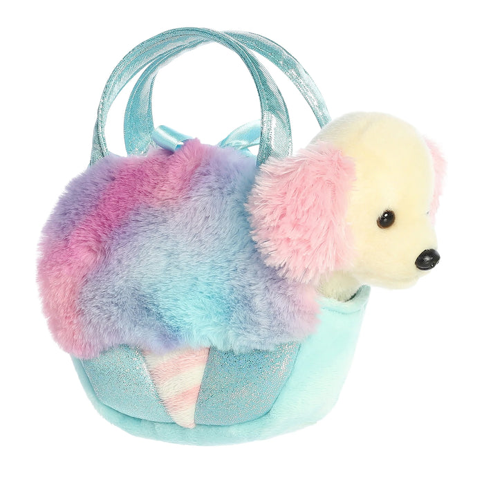 8" Puppy in Cotton Candy Carrier Fancy Pals Plush — Trudy's Hallmark