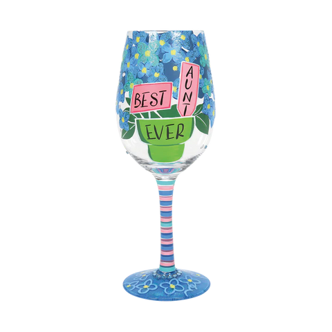 Best Aunt Ever Lolita Wine Glass