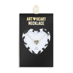 Hugs & Kisses Gold Art Heart Necklace