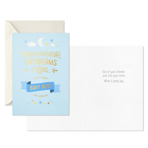 Welcome With a Kiss and Hug New Baby Boy Card — Trudy's Hallmark