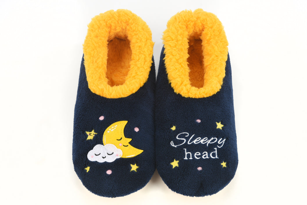 snoozies slippers with rubber soles