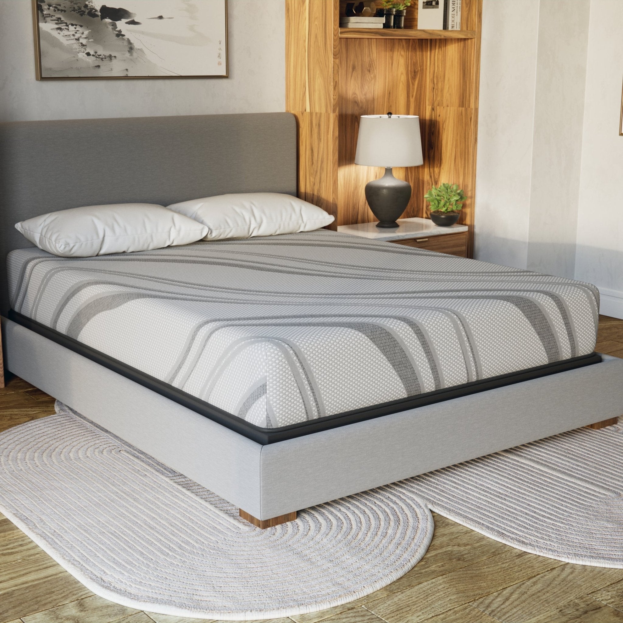 10' Twin Diamond Pro Gel Memory Foam Mattress: Ultra Cooling, Responsive Medium Feel, Greenguard Gold Certified, Made in the USA, White Label Ready