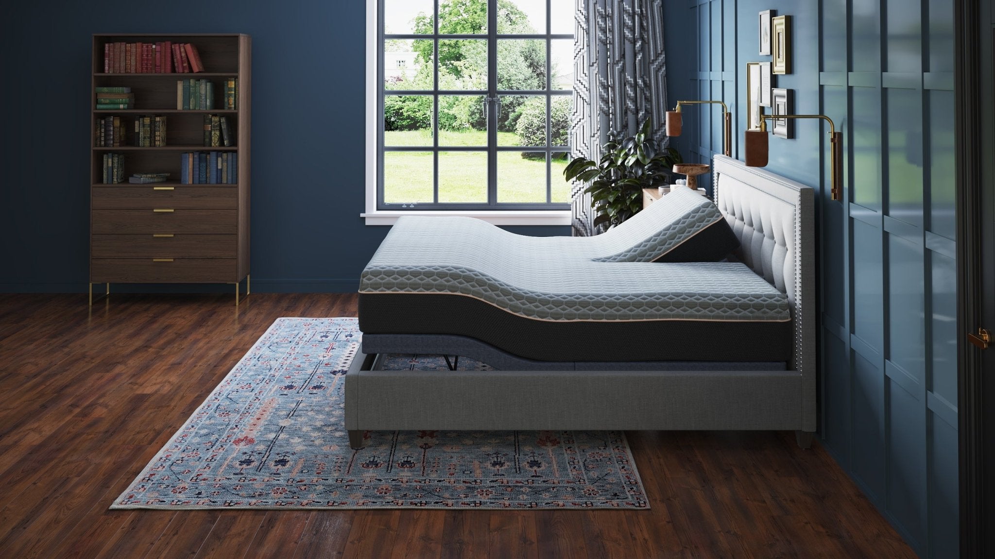 12' Split Top Queen Mattress: Copper Lux Hybrid with Copper Infused Contouring Memory Comfort Layer and Supportive Coil System