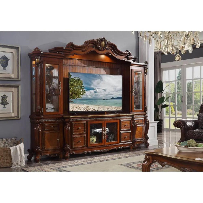 Picardy Entertainment Center in Cherry Oak Finish by Acme Furniture Acme Furniture