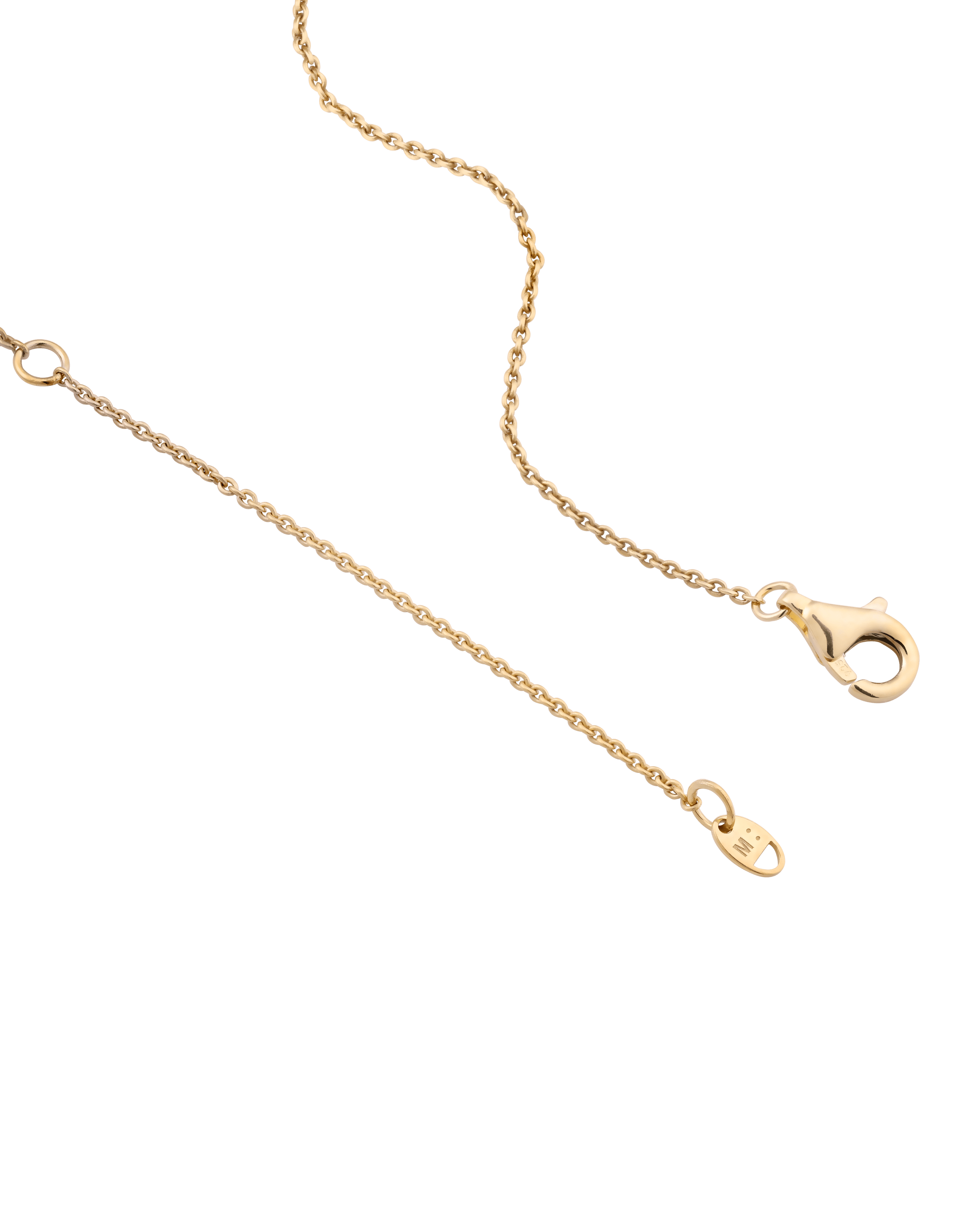 Diamond Drop Initial Necklace - 18K Gold Vermeil Necklaces magal-dev 