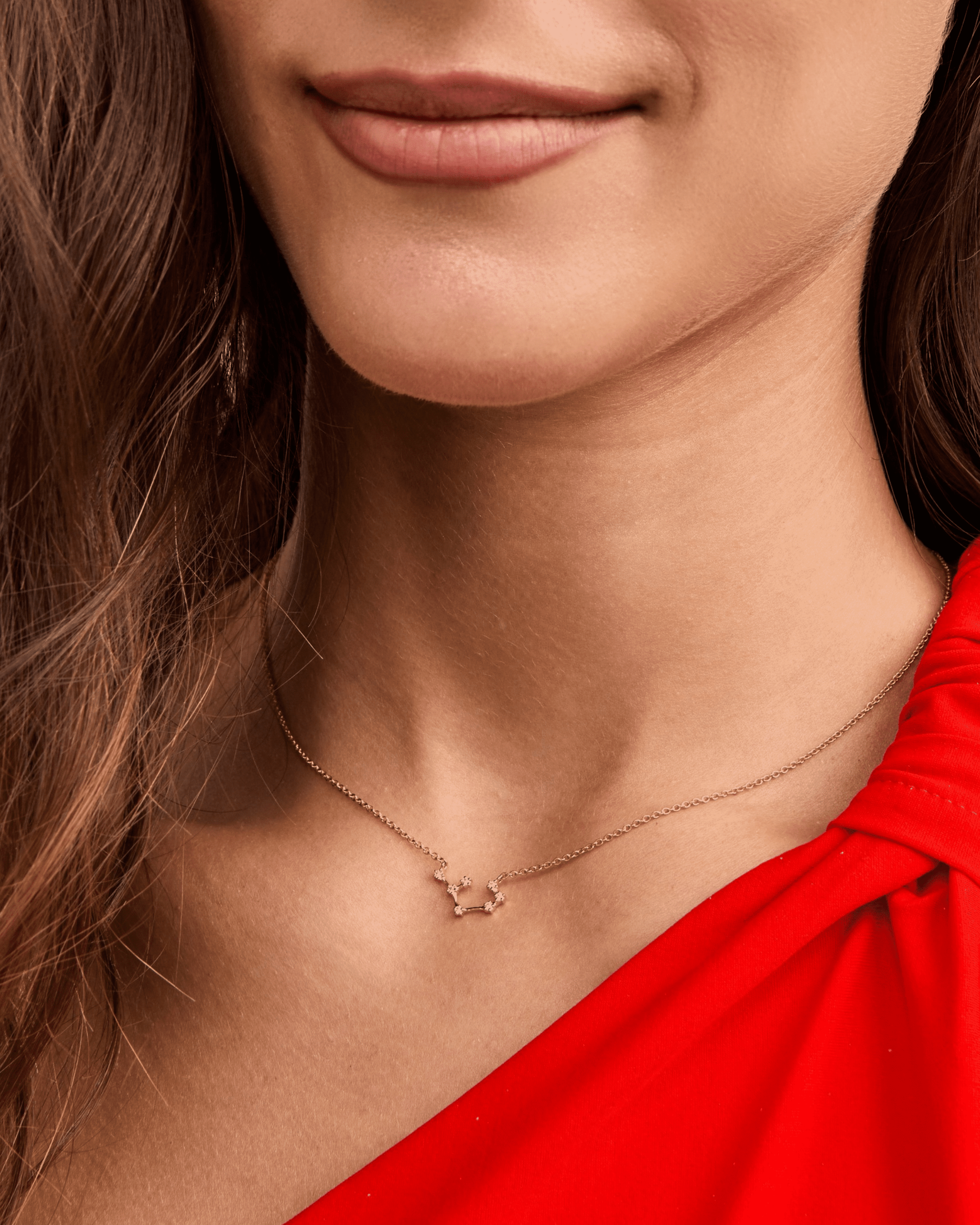 Single Constellation Necklace with Diamonds - 18K Gold Vermeil Necklaces magal-dev 