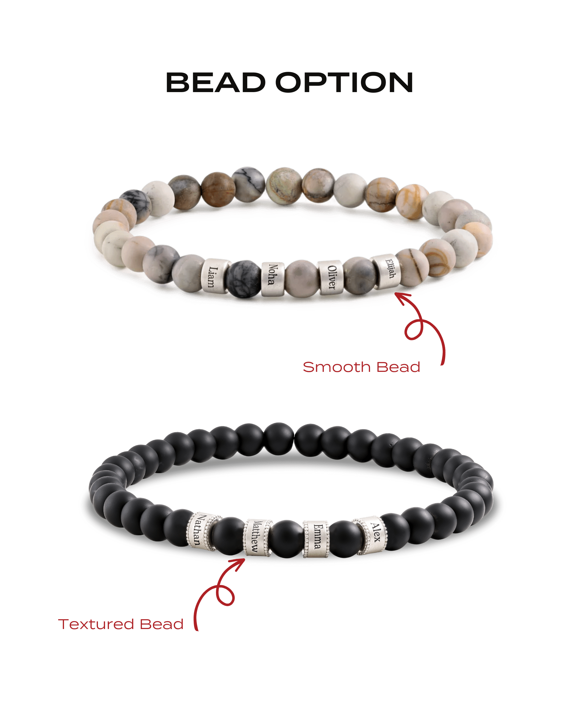 Dad's Legacy Beads Bracelet w/ Black Onyx Stones - 925 Sterling Silver Bracelets magal-dev 