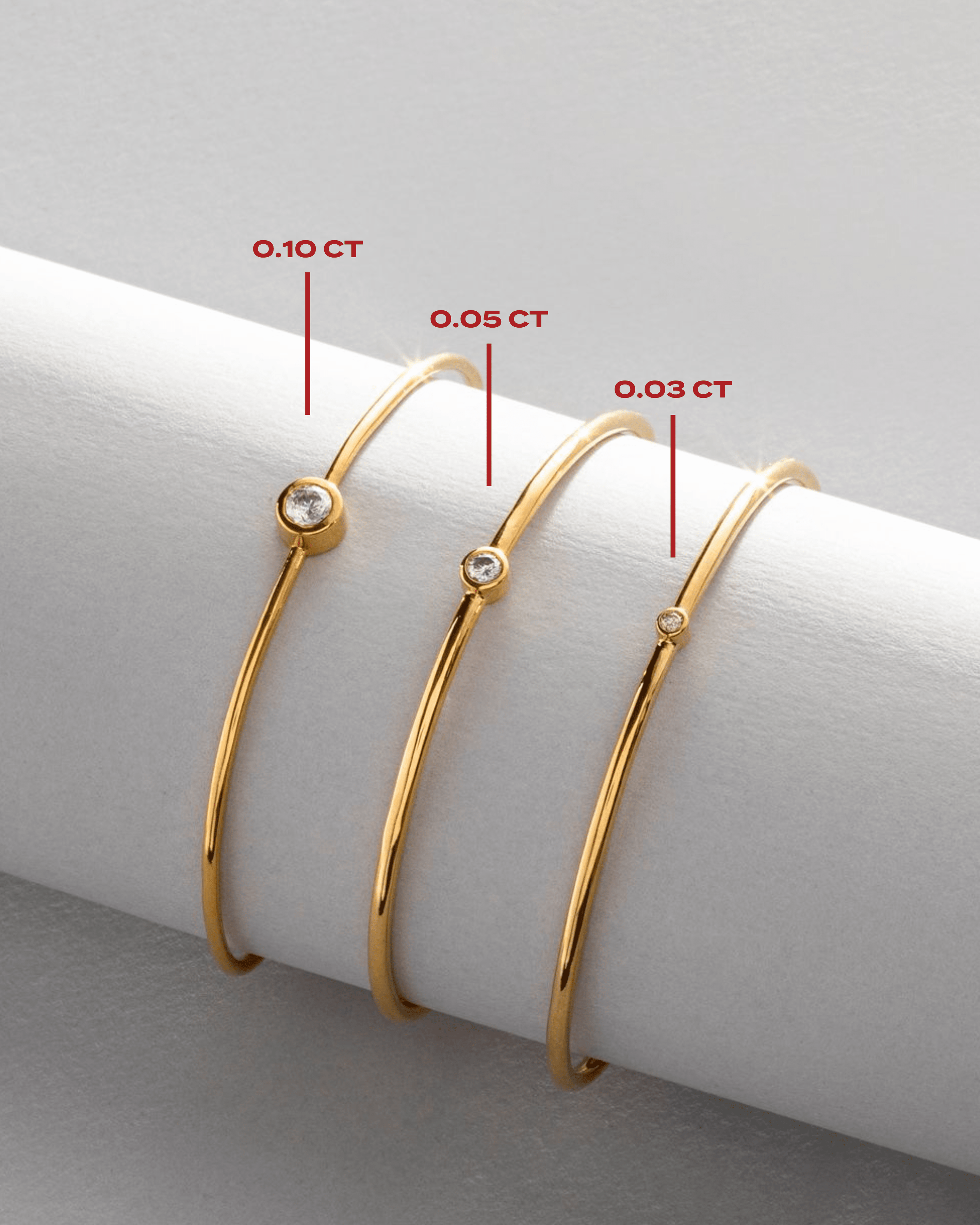 Diamond Cord Bangle - 18K Rose Vermeil Bracelets magal-dev 