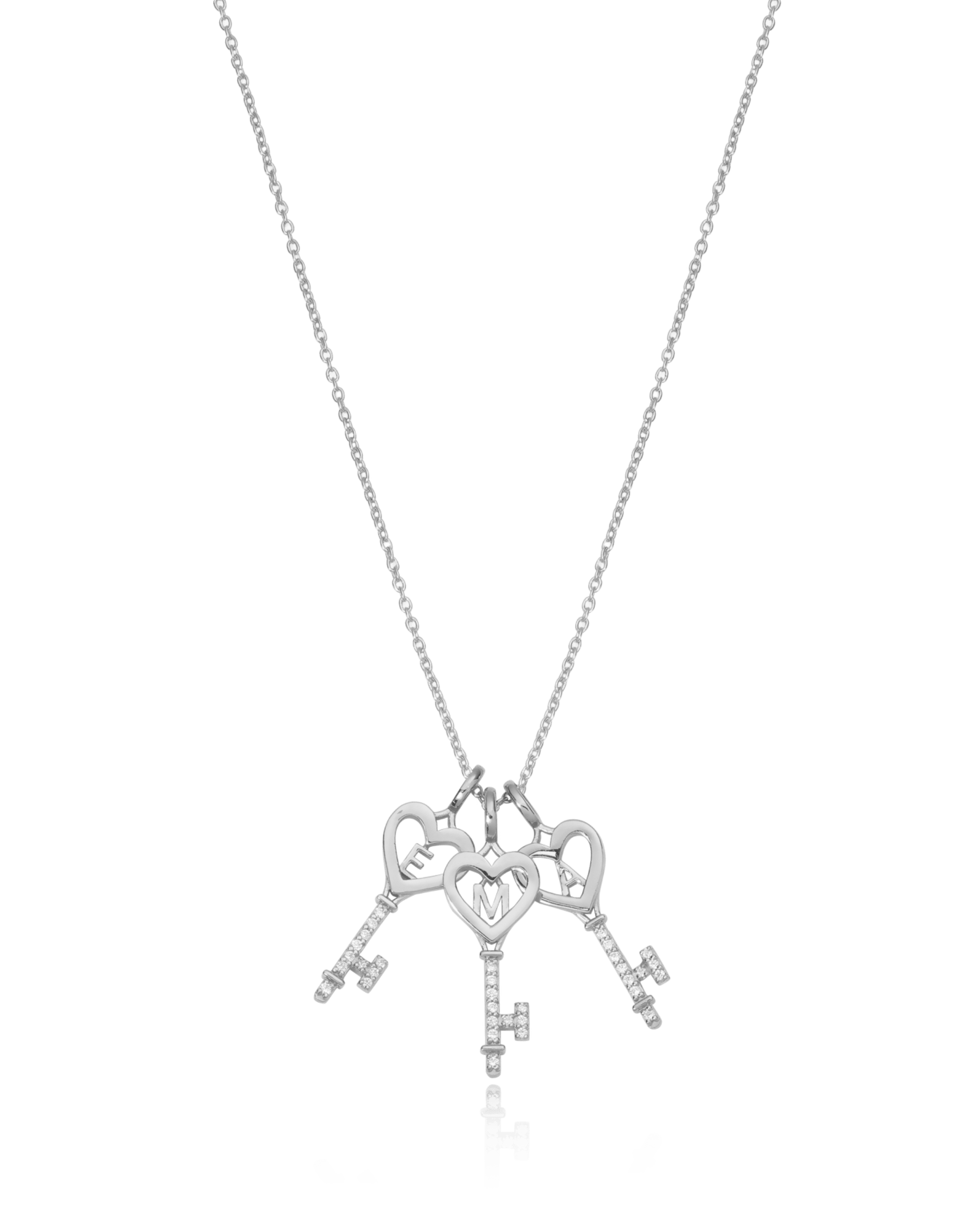 Key To My Heart Necklace with Diamond - 18K Gold Vermeil Necklaces magal-dev 