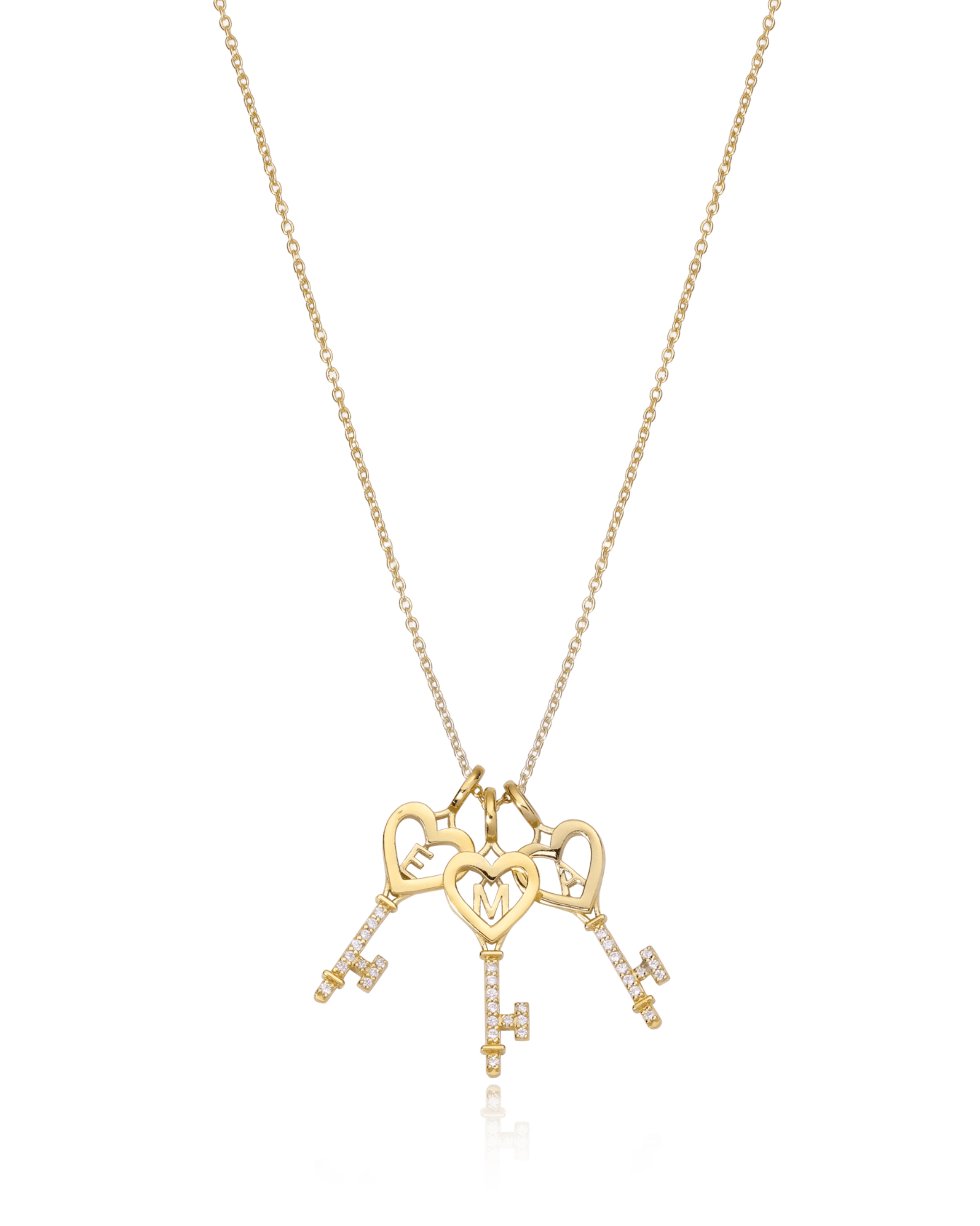 Key To My Heart - 18K Gold Vermeil Necklaces magal-dev 1 Key 16" 