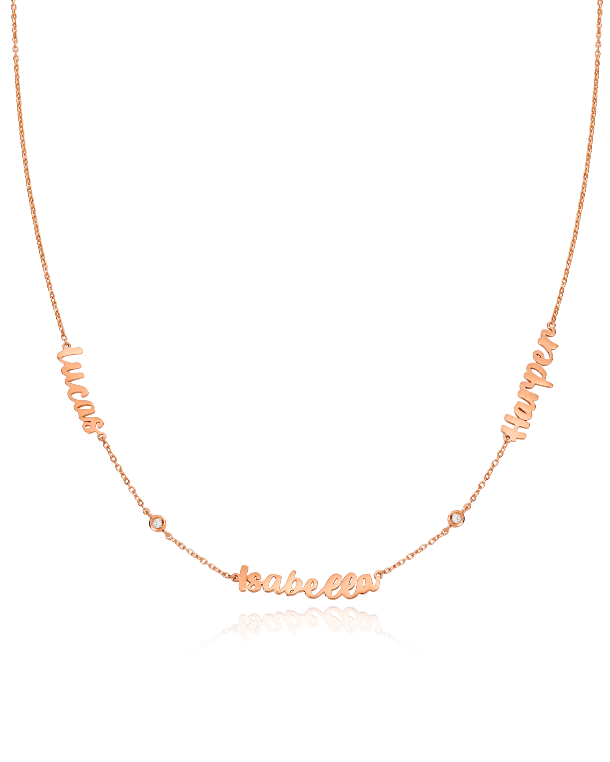 Name Necklace with Diamonds - 18K Gold Vermeil Necklaces magal-dev 