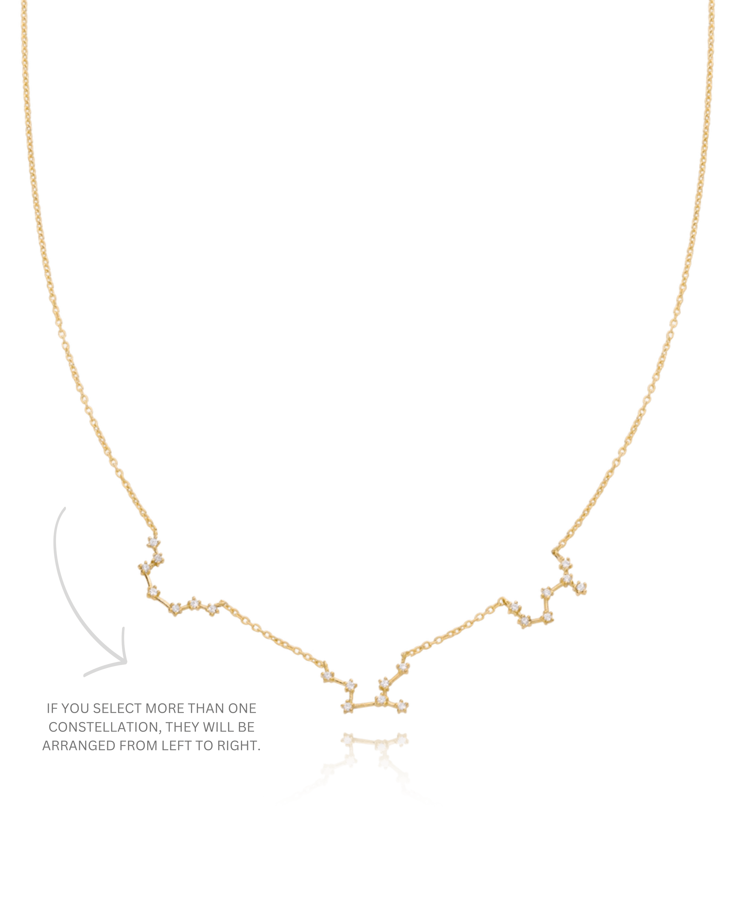 Constellation Necklace with Diamonds - 18K Gold Vermeil Necklaces magal-dev 