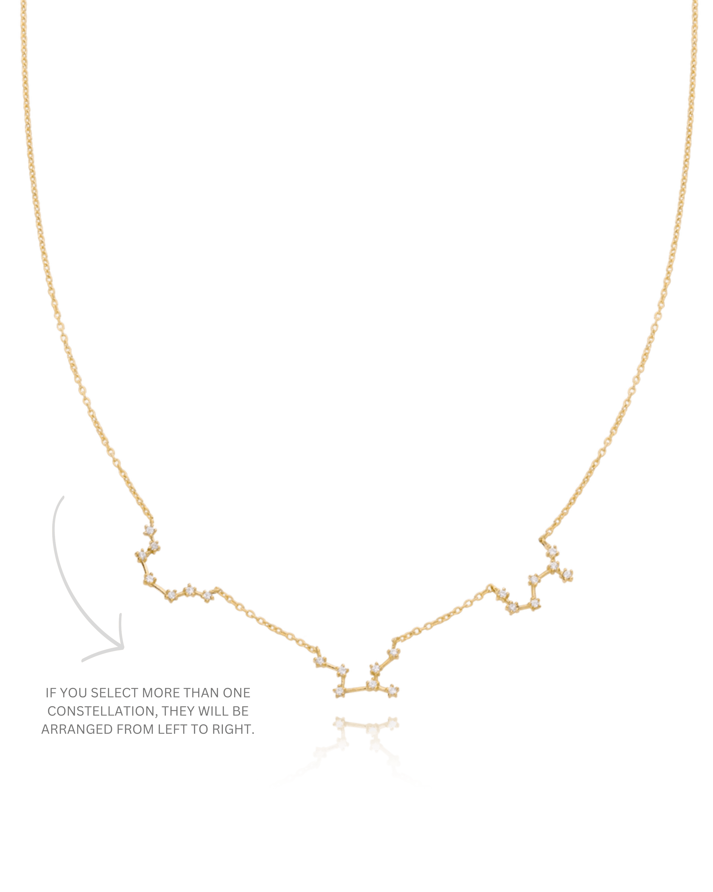 Collier Constellation avec diamants - Or Jaune Plaqué 18 carats Necklaces magal-dev 