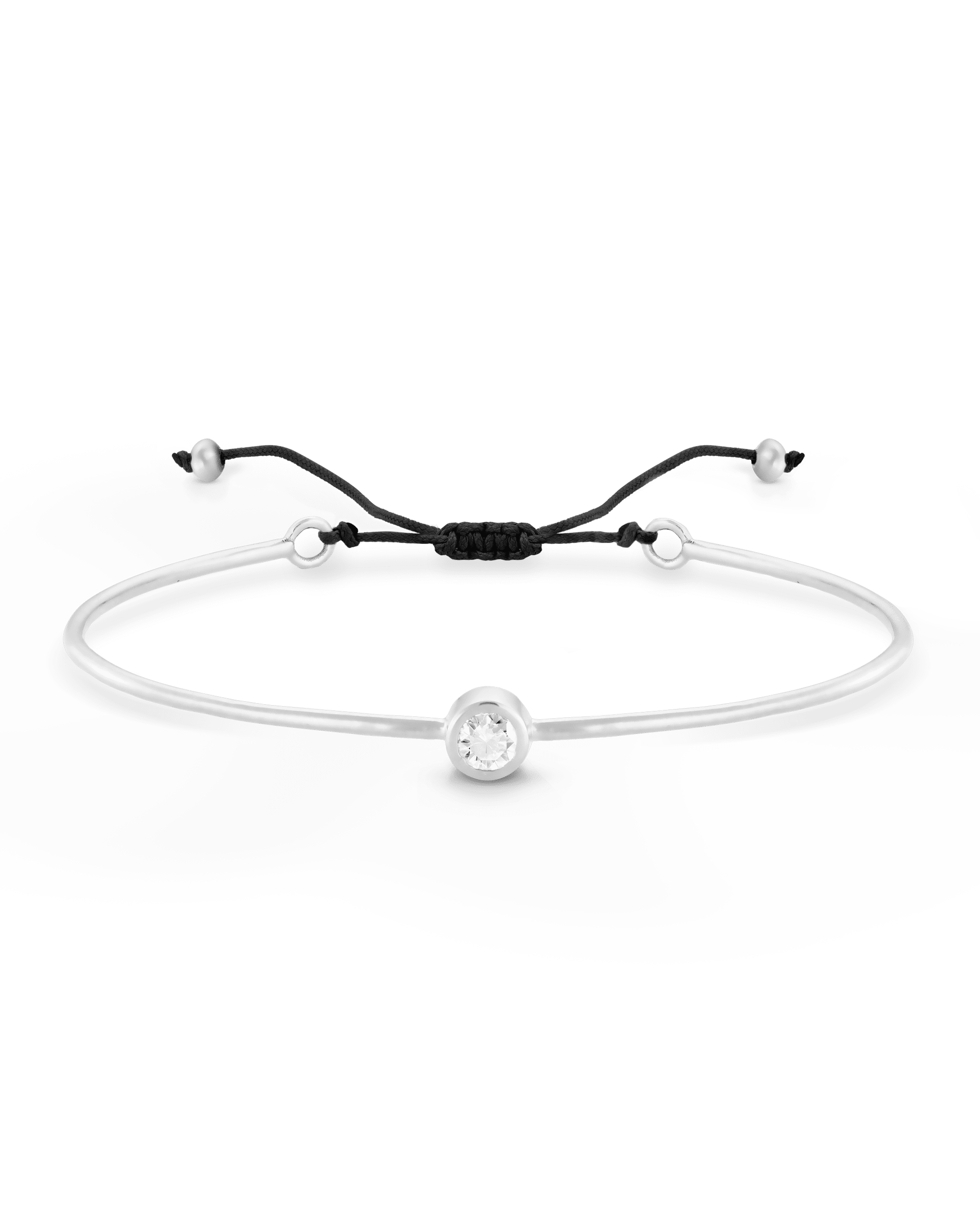 Bracelet Jonc Diamant et Cordon