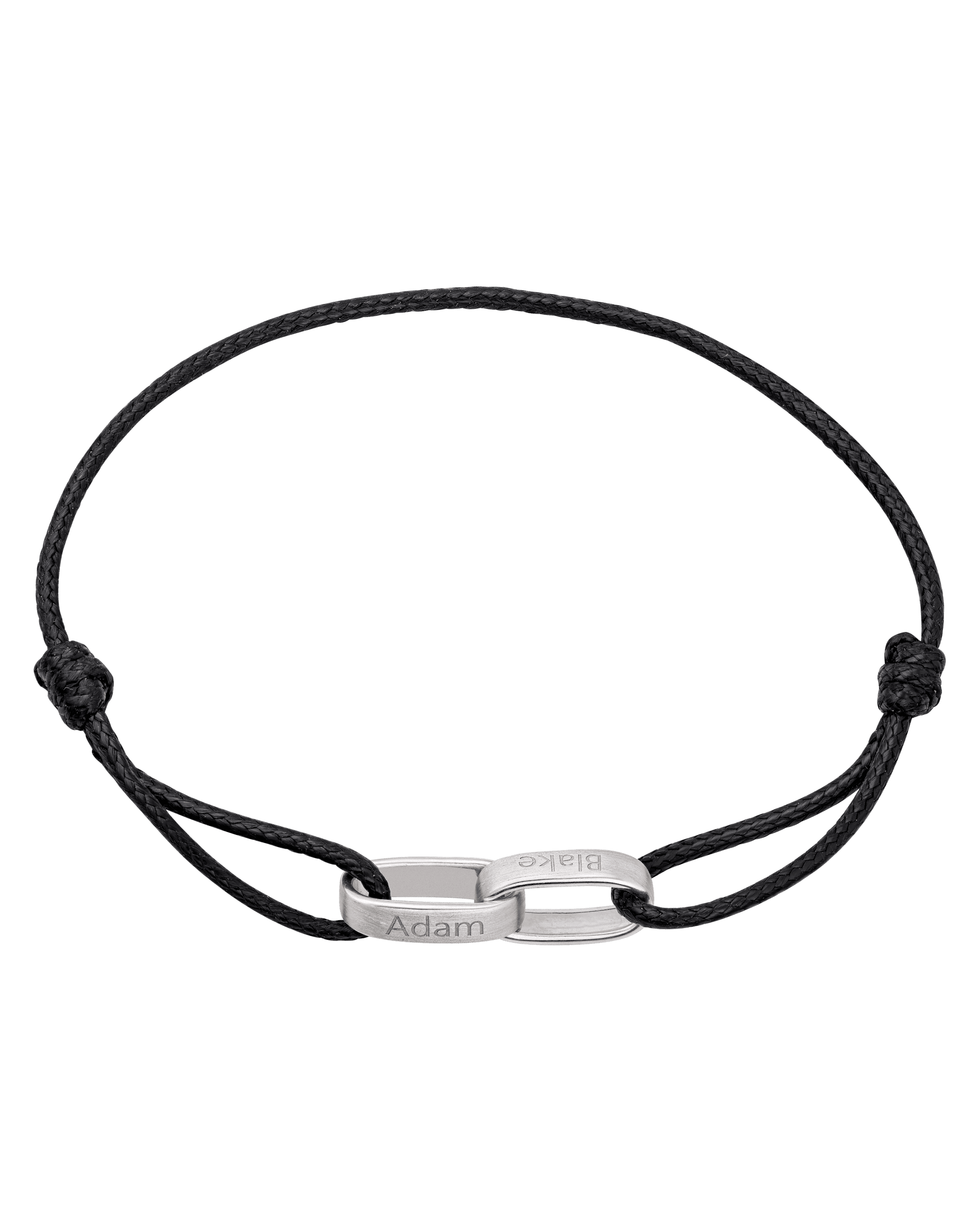Cooper Bracelet - 925 Sterling Silver Bracelets magal-dev Black 1 Name Adjustable 7.5"-10.5"