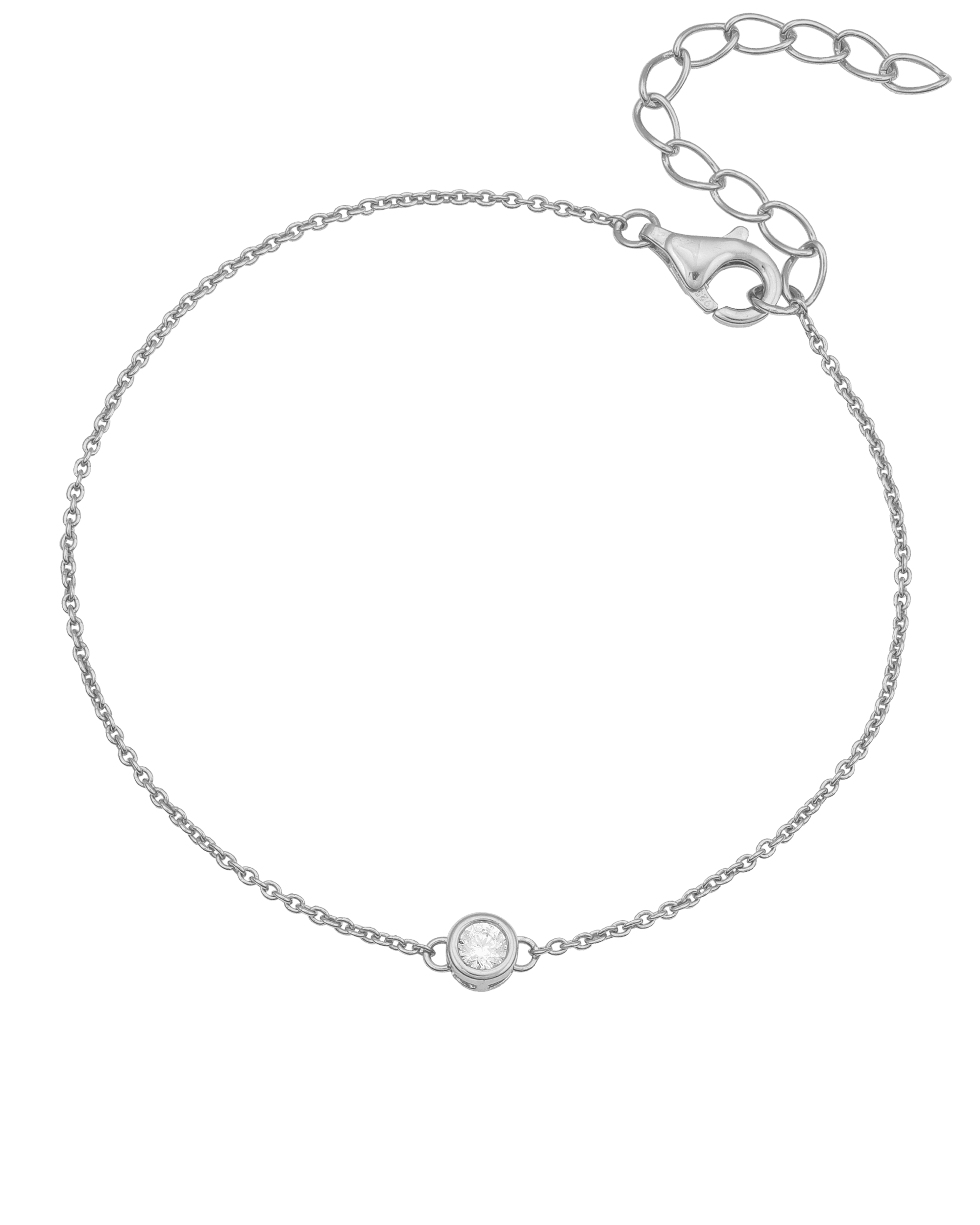 Chaîne de L’amour - Argent 925 Bracelets magal-dev Large: 0.10 carats 15cm + 2.5cm chaînette d'extension (Poignet: Small - Medium) 