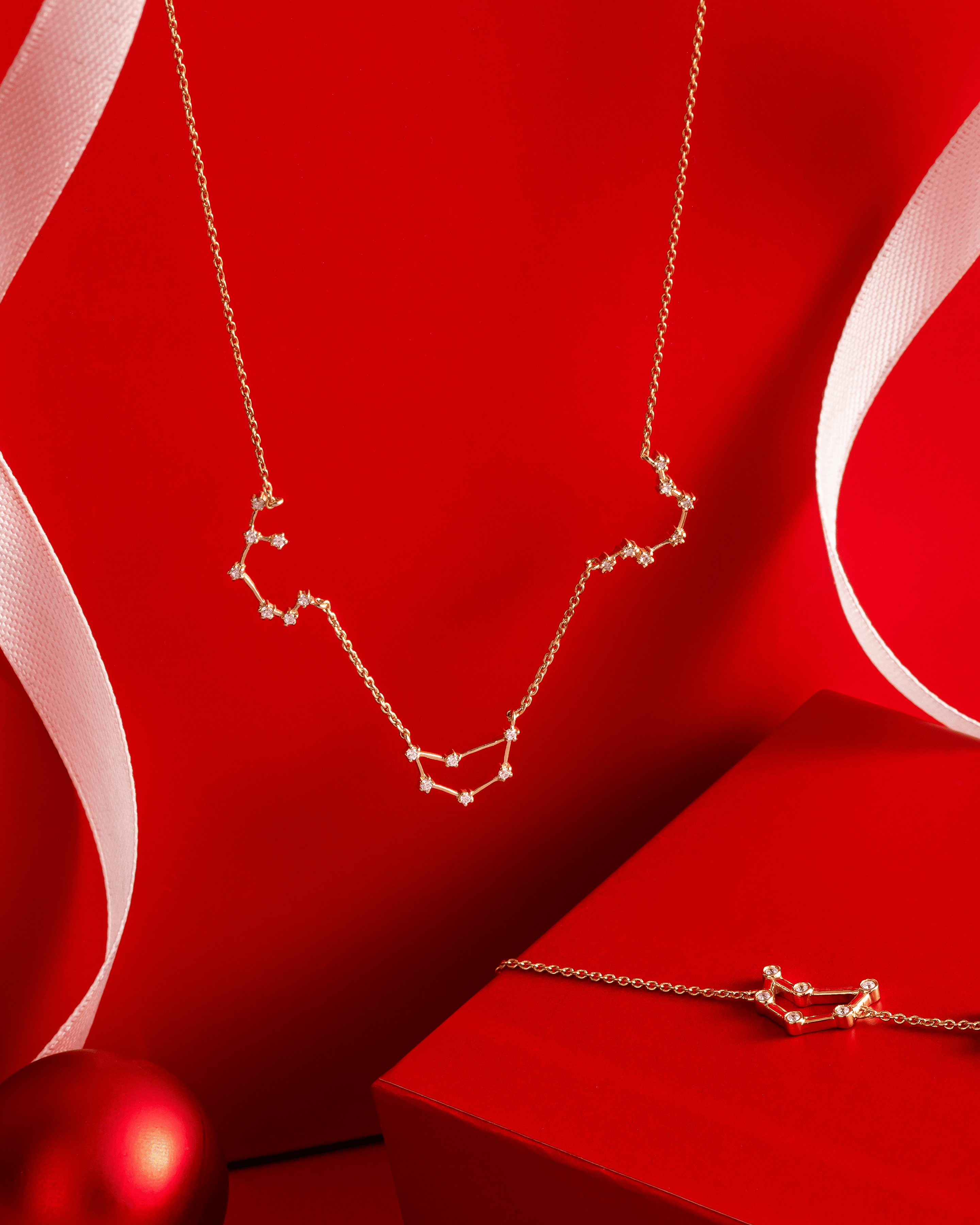 Constellation Necklace with Diamonds - 18K Gold Vermeil Necklaces magal-dev 