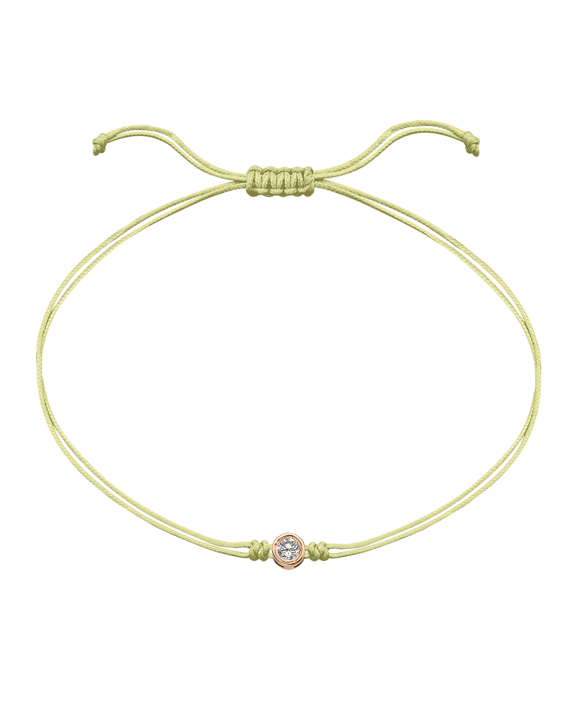 Summer Edition : The Classic String of Love - 14K Rose Gold Bracelets magal-dev Tropical Cosmopolitan - Light Yellow Large: 0.10ct 