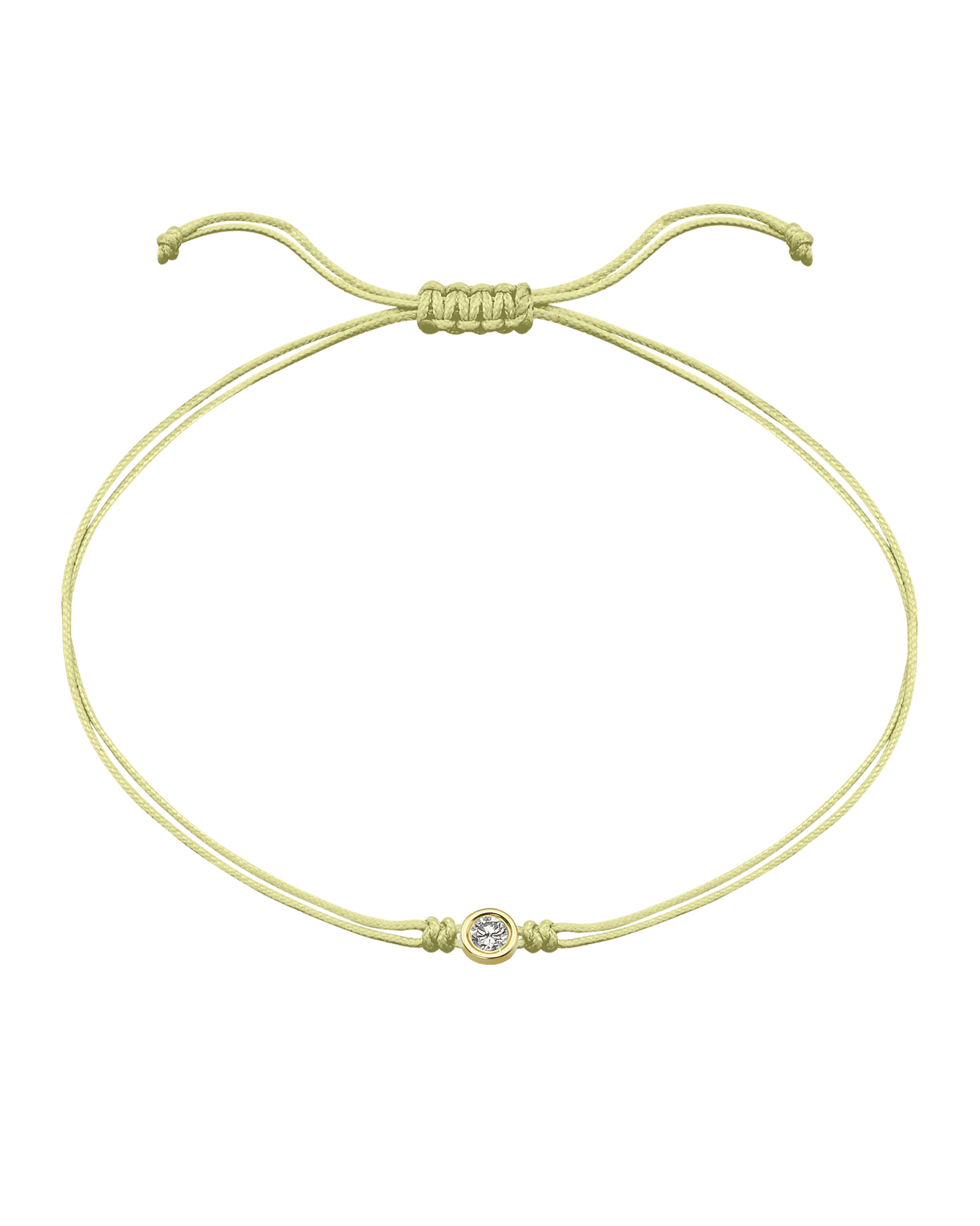 Le Classique String of Love Summer Édition - Or Jaune 14 carats Bracelets magal-dev Tropical Cosmopolitan - Jaune Pâle Large: 0.10 carats 