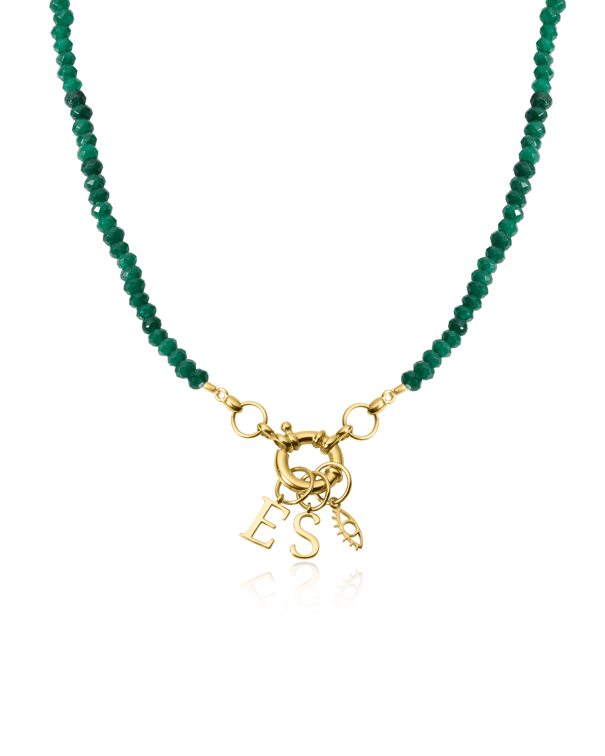 Initial Lock Necklace in Vermeil