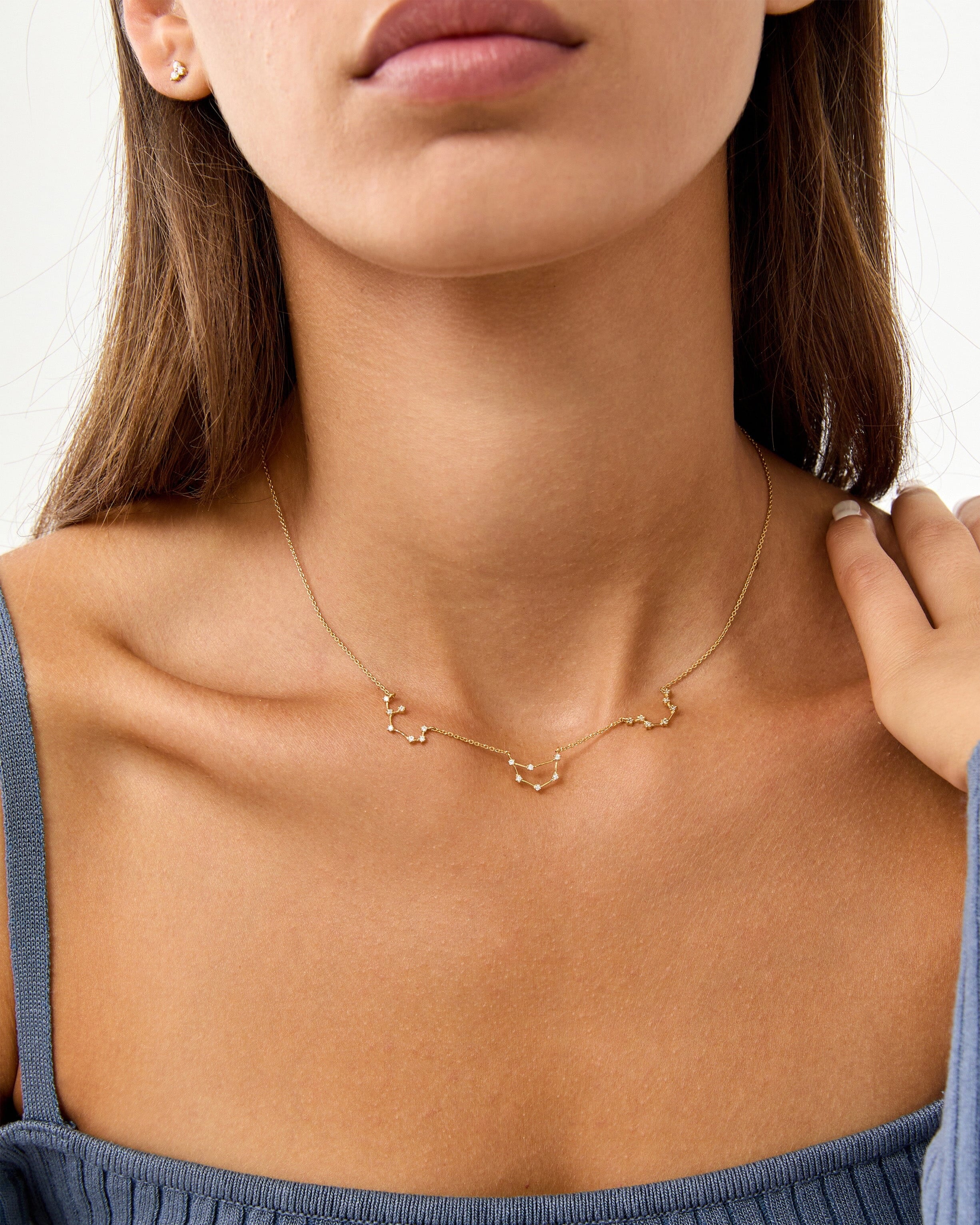 Constellation Necklace with Diamonds - 18K Gold Vermeil Necklaces magal-dev 