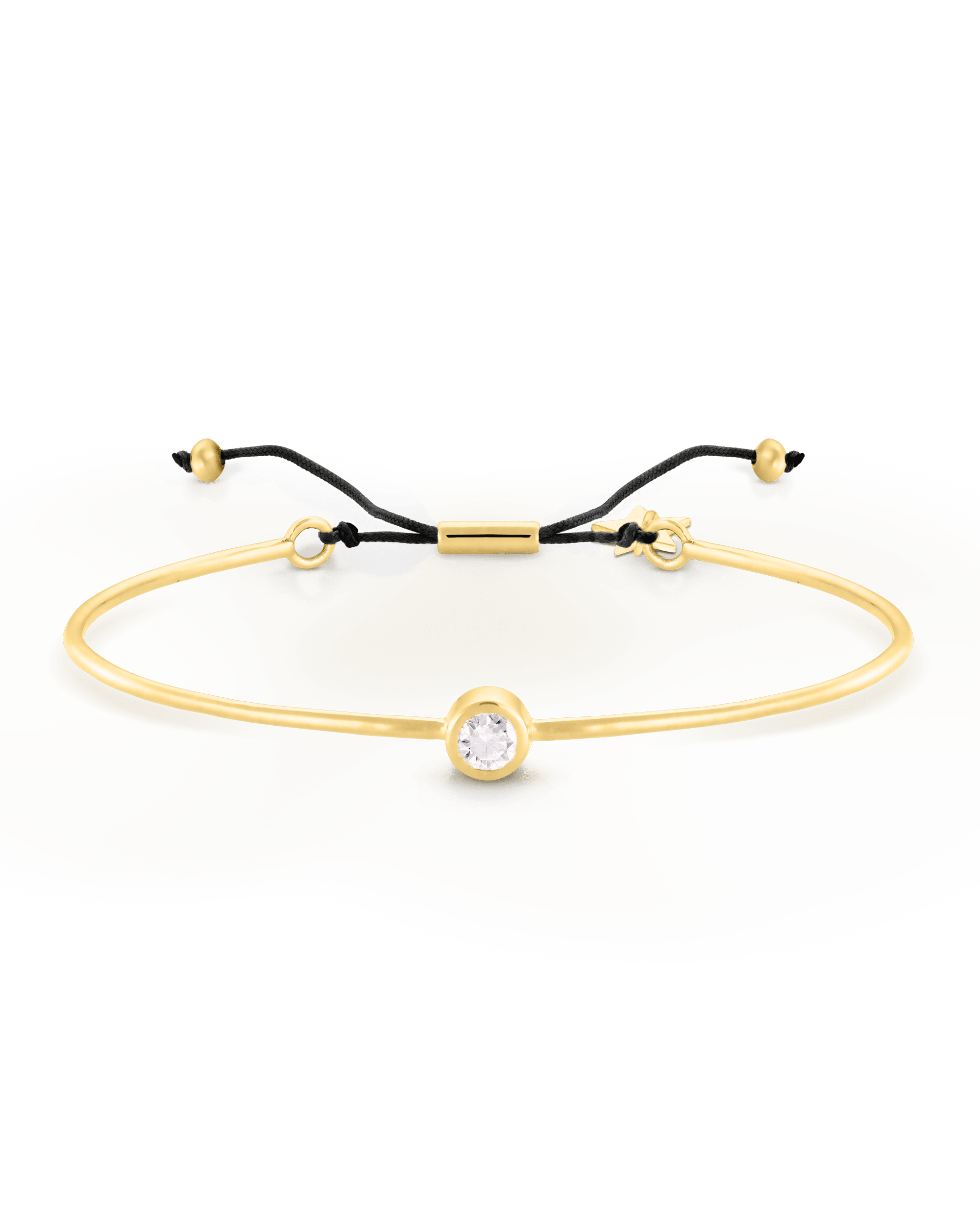 Diamond Cord Bangle - 18K Gold Vermeil Bracelets magal-dev 