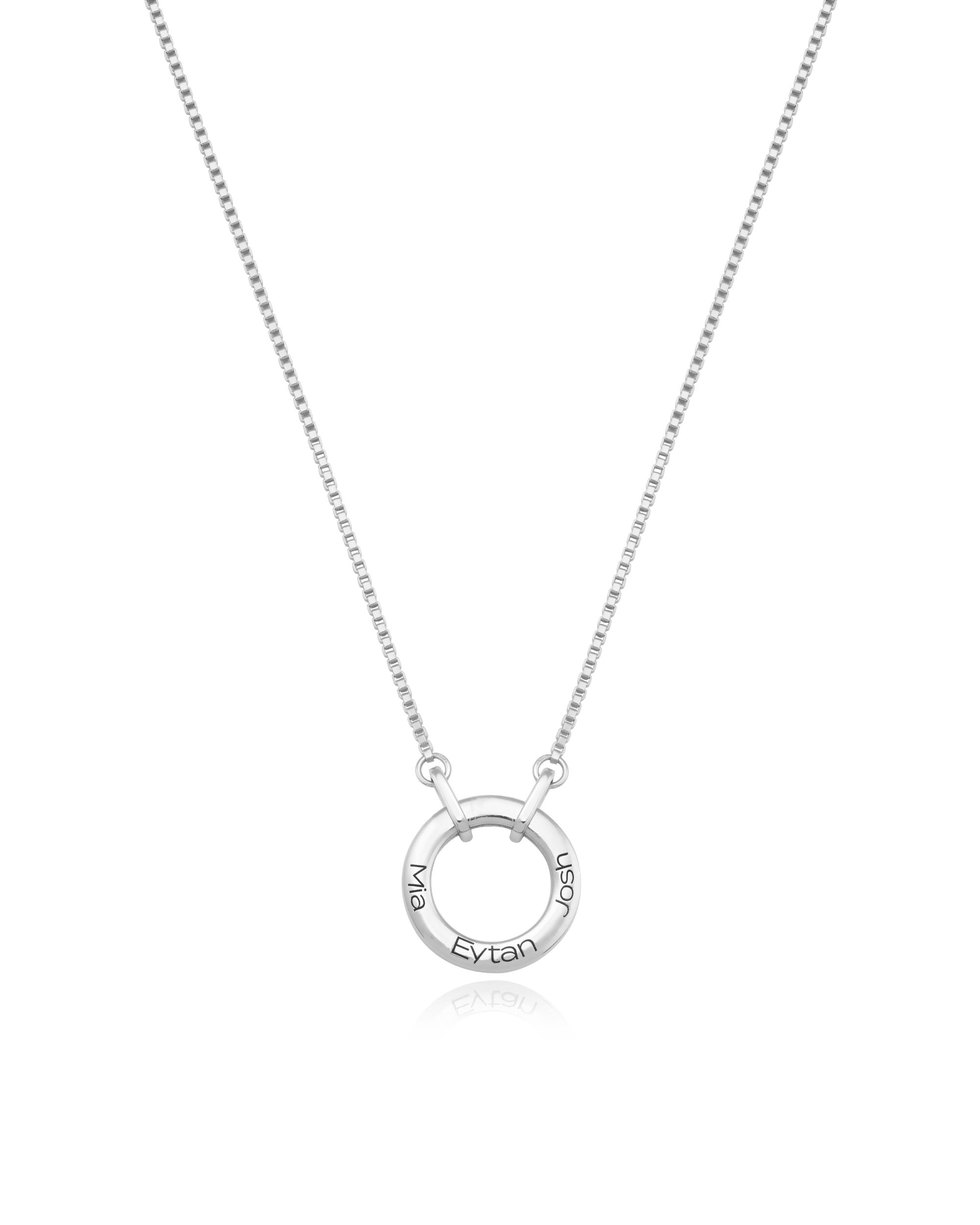 Collier Cercle Familial - Argent 925 Necklaces magal-dev 1 Gravure 40cm 