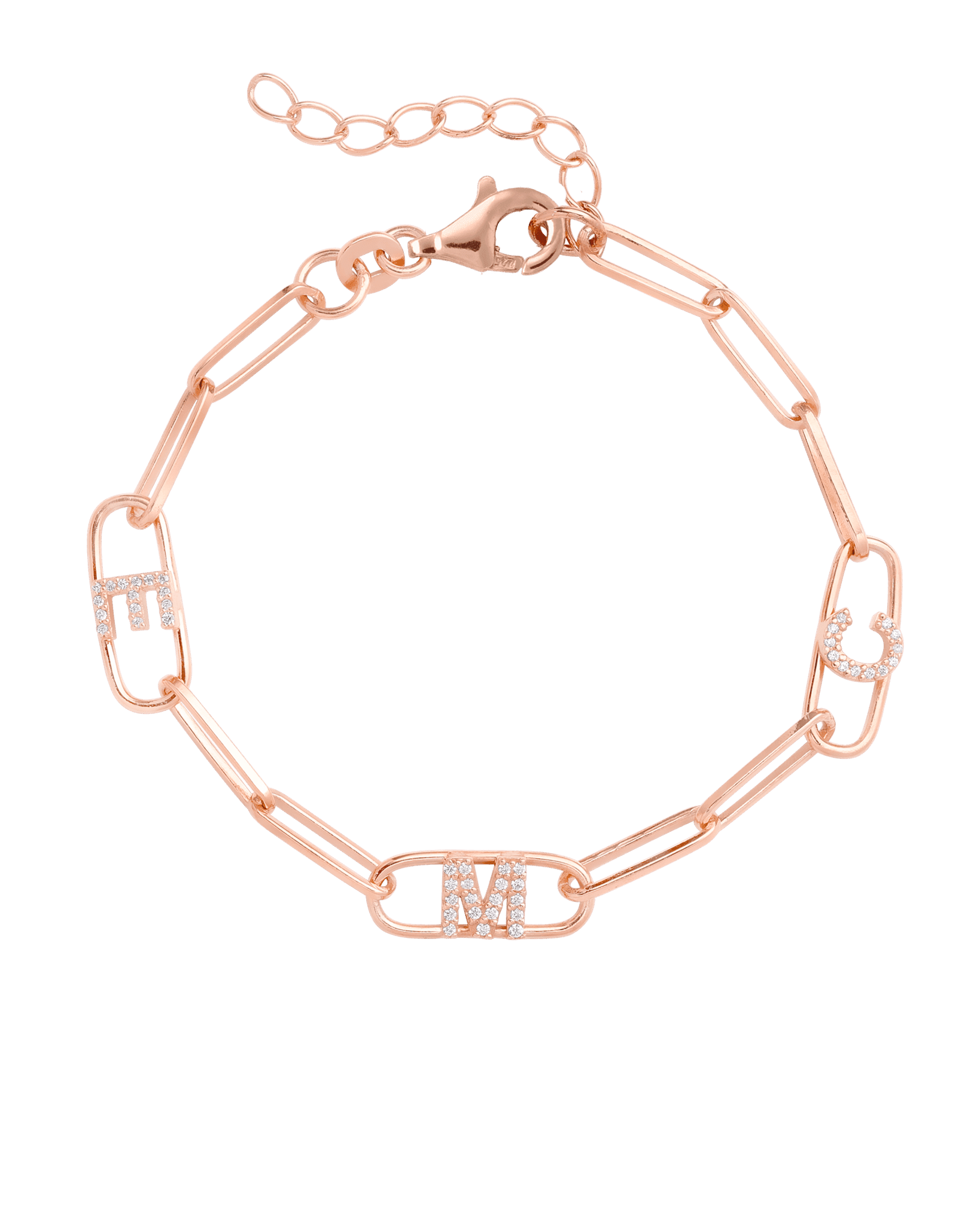 Bracelet Liens Initiale(s) - Or Jaune Plaqué 18 carats Bracelets magal-dev 