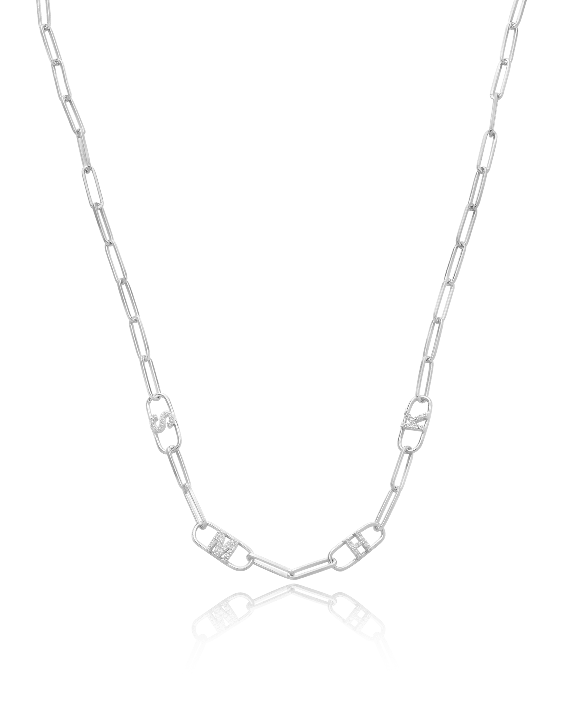 Initials Link Necklace - 18K Gold Vermeil Necklaces magal-dev 