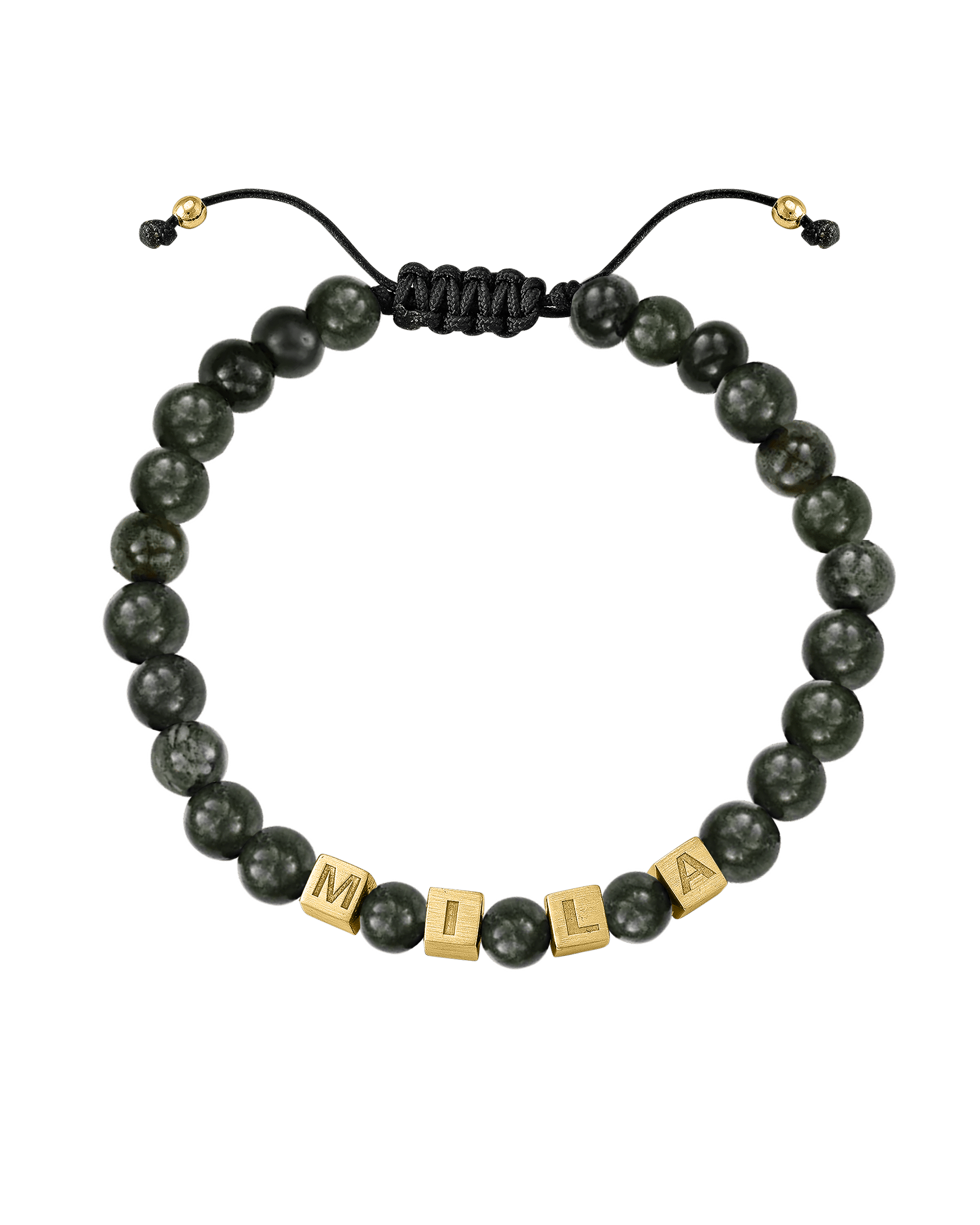 Bracelet Alpha Cubes - Or Jaune Plaqué 18 carats Bracelets magal-dev Malachite Verte 1 
