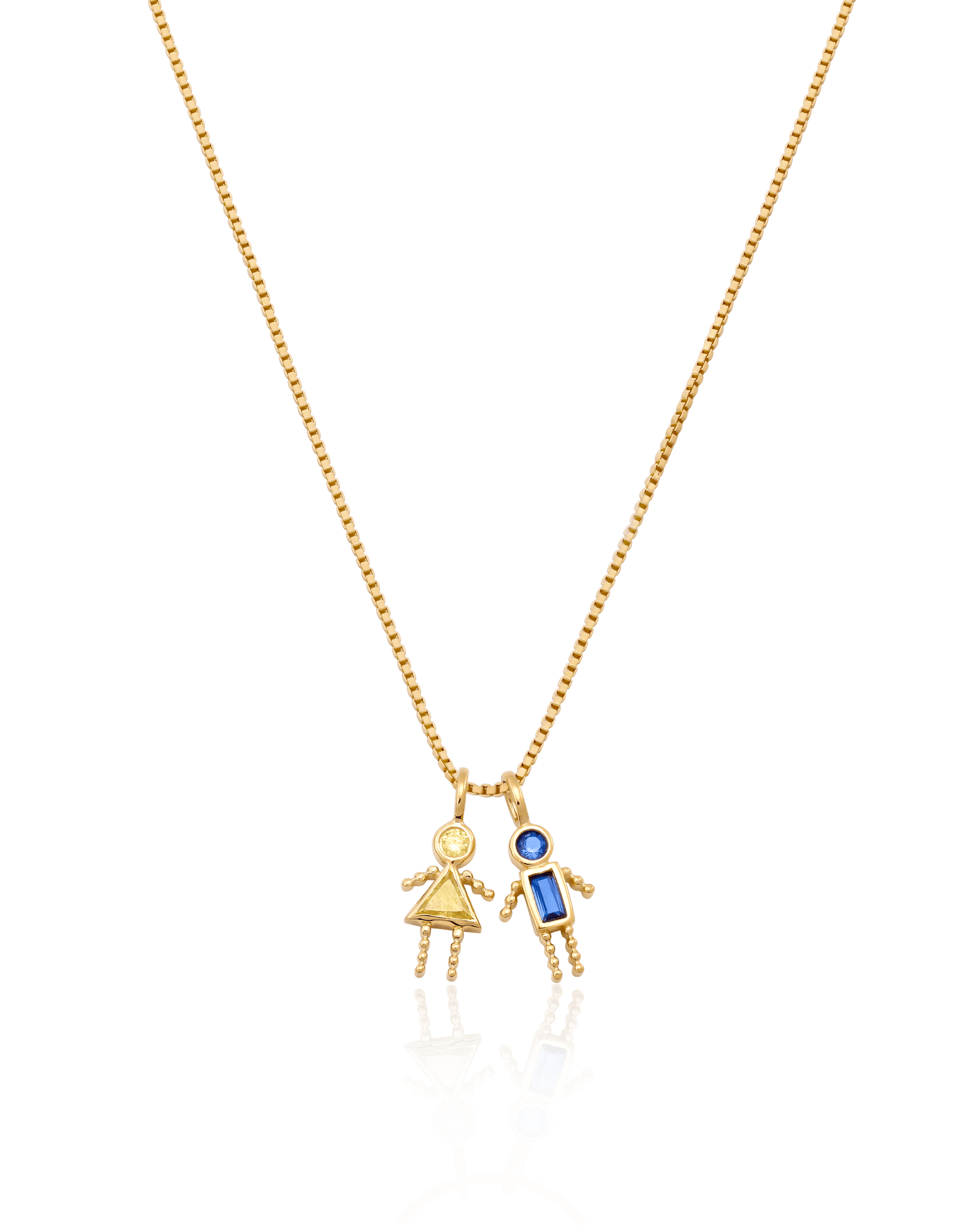 Collier Mini Me Pierres Précieuses - Or Jaune Plaqué 18 carats Necklaces magal-dev 1 40cm 