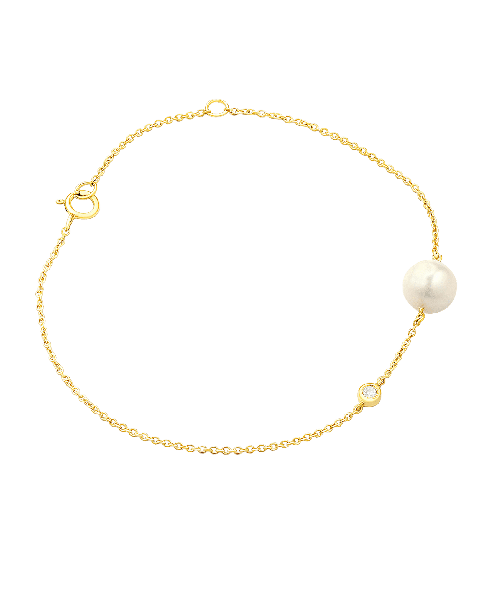 Bracelet Perles Naturelles & Diamants