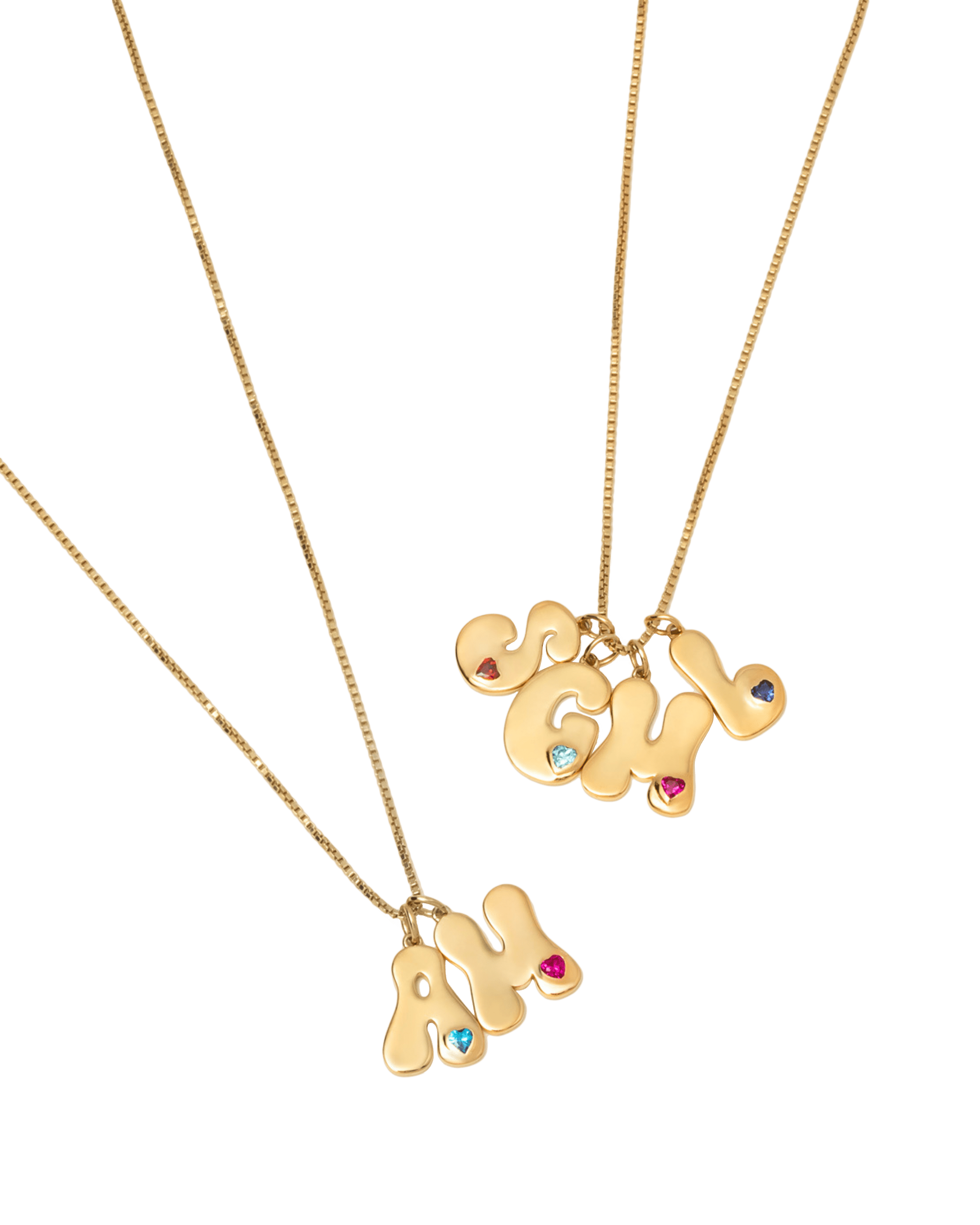 Retro Initial Necklace - 18K Gold Vermeil Necklaces magal-dev 