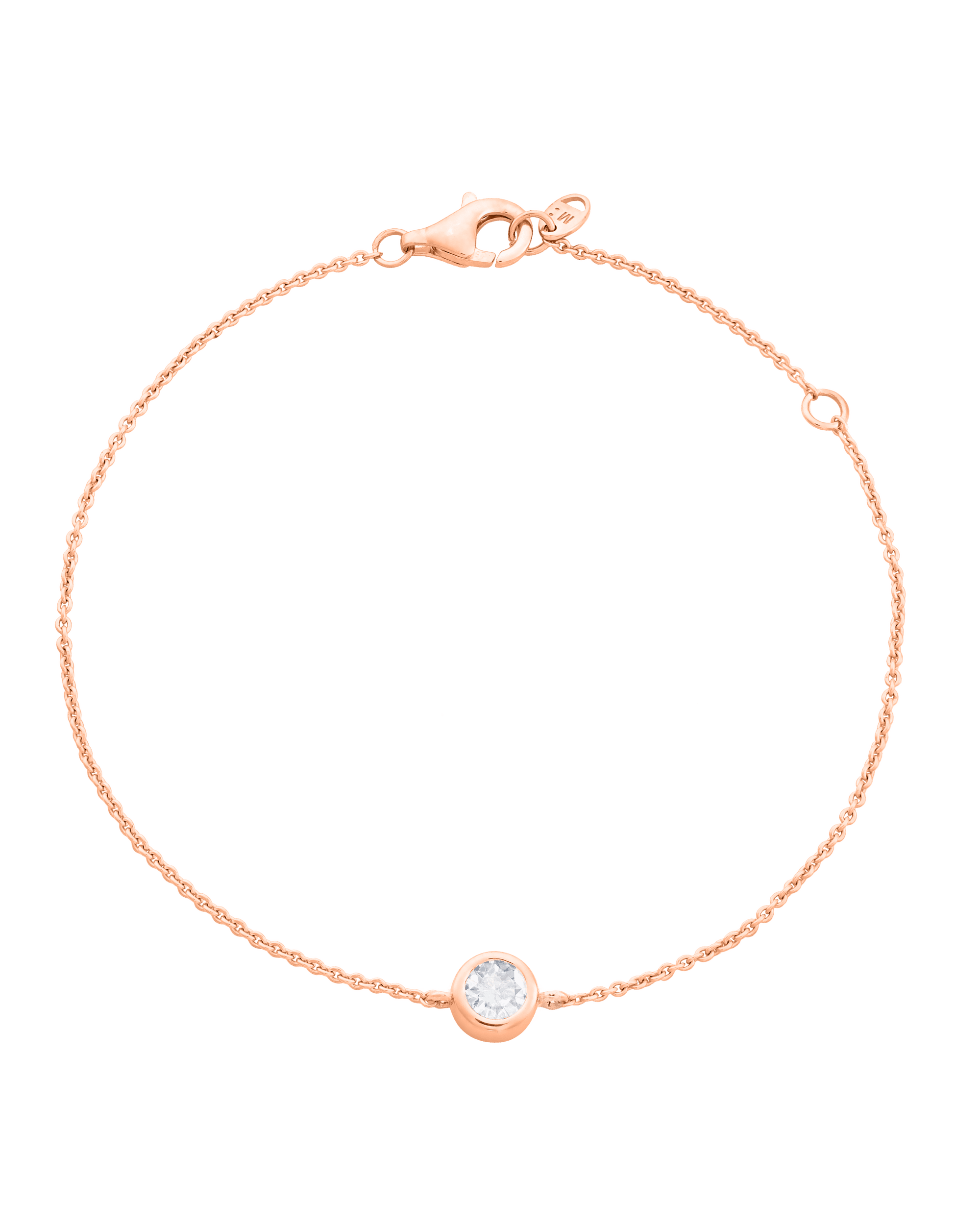 Bracelet Diamant Rond Solitaire - Or Jaune Plaqué 18 carats Bracelets magal-dev 