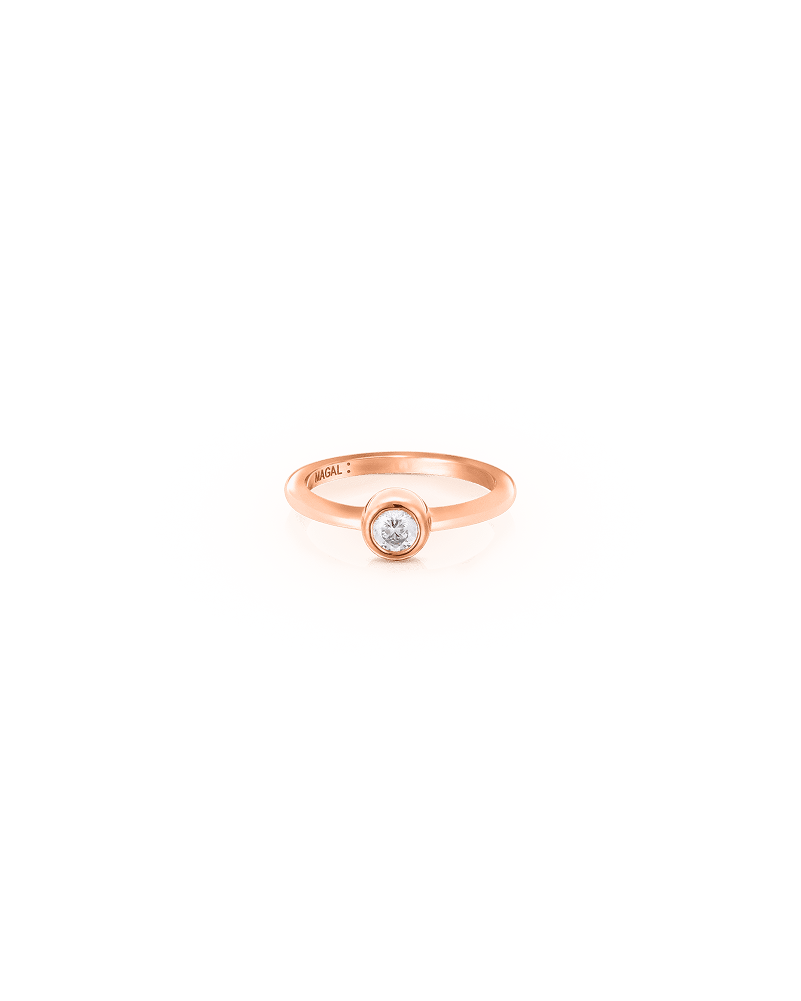 Bague Solitaire Rond - Or Blanc 14 carats Rings magal-dev 