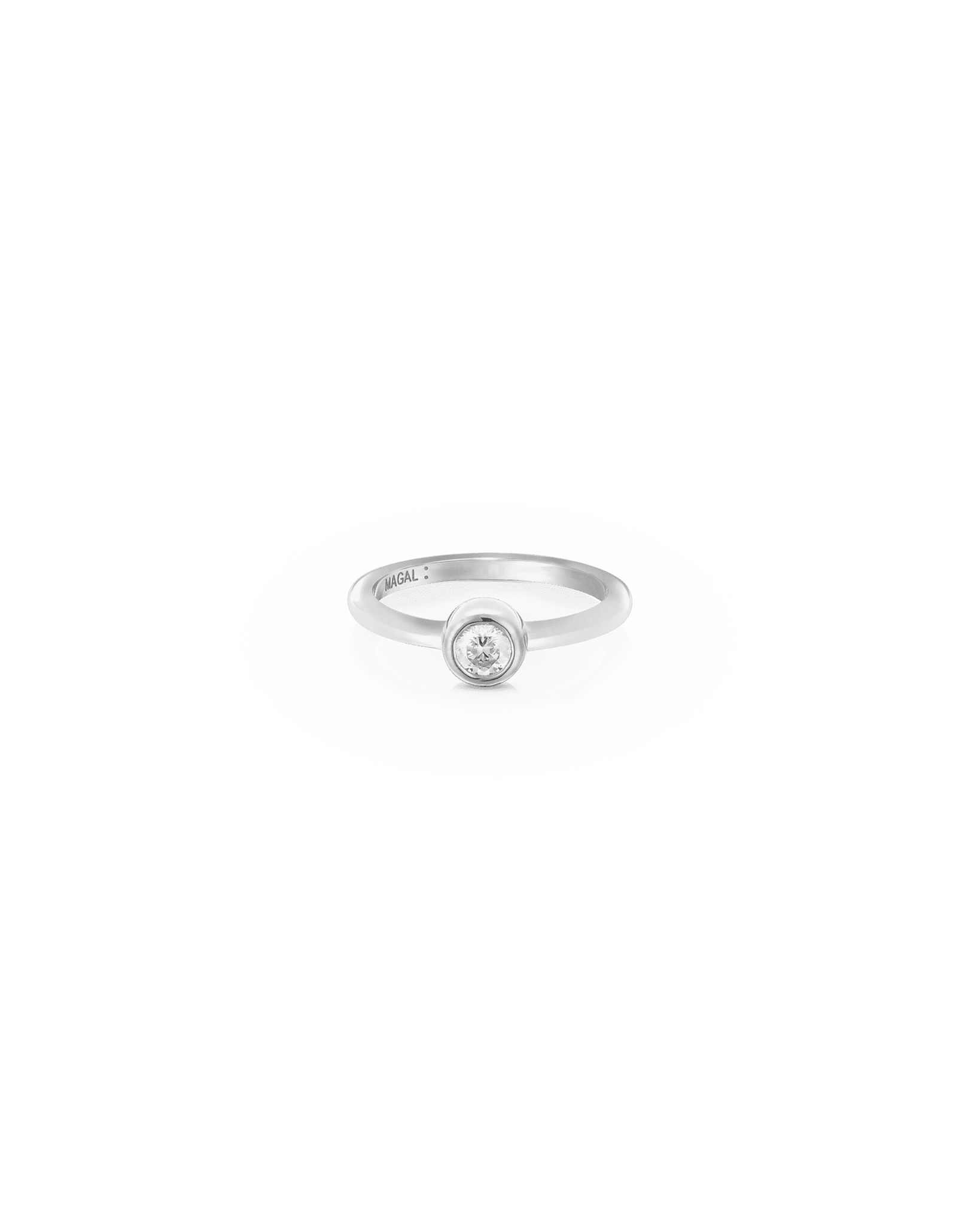 Bague Solitaire Rond - Or Jaune Plaqué 18 carats Rings magal-dev 
