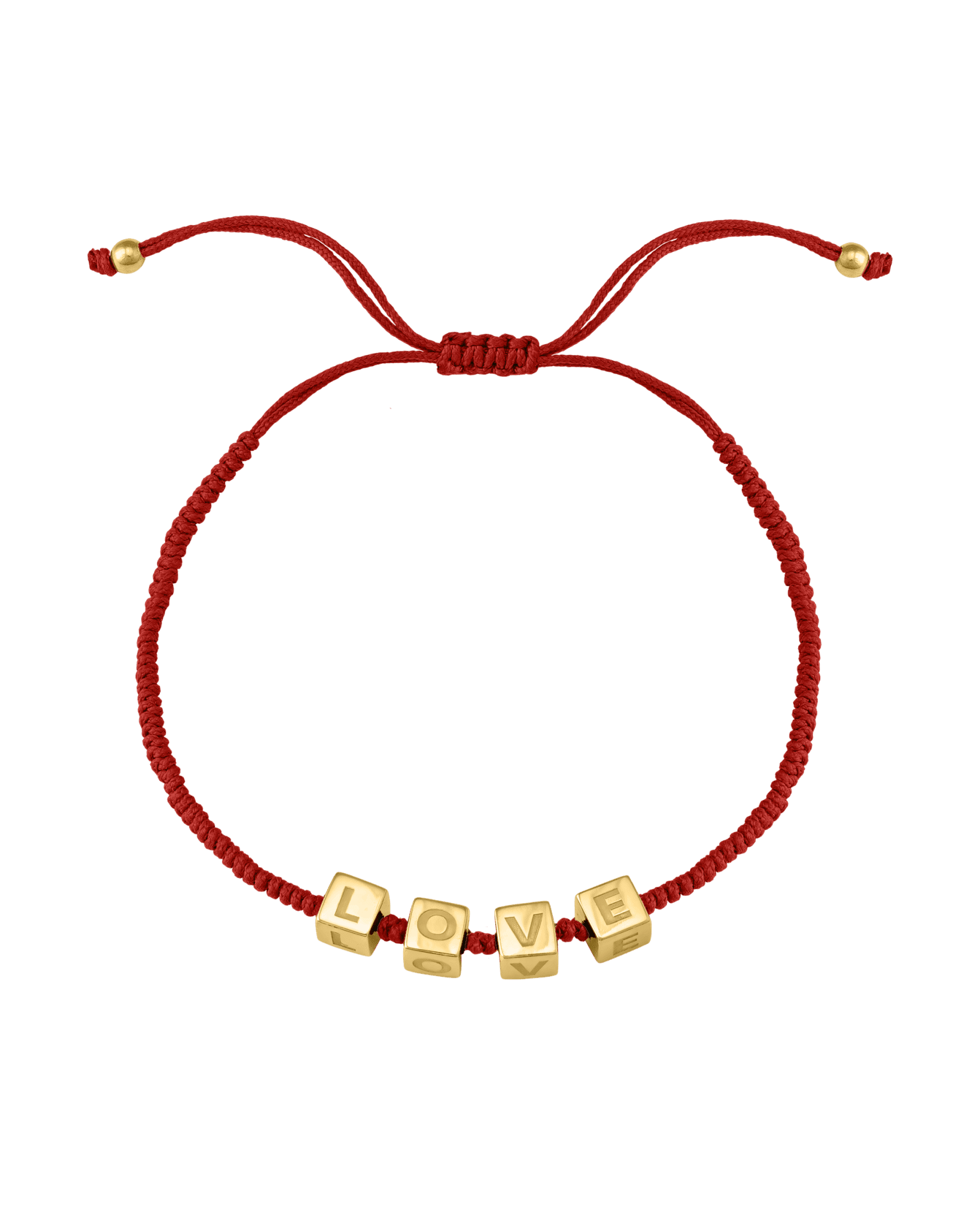 Bracelet Mes Cubes d'Enfance - Or Jaune Plaqué 18 carats Bracelets magal-dev Rouge 1 
