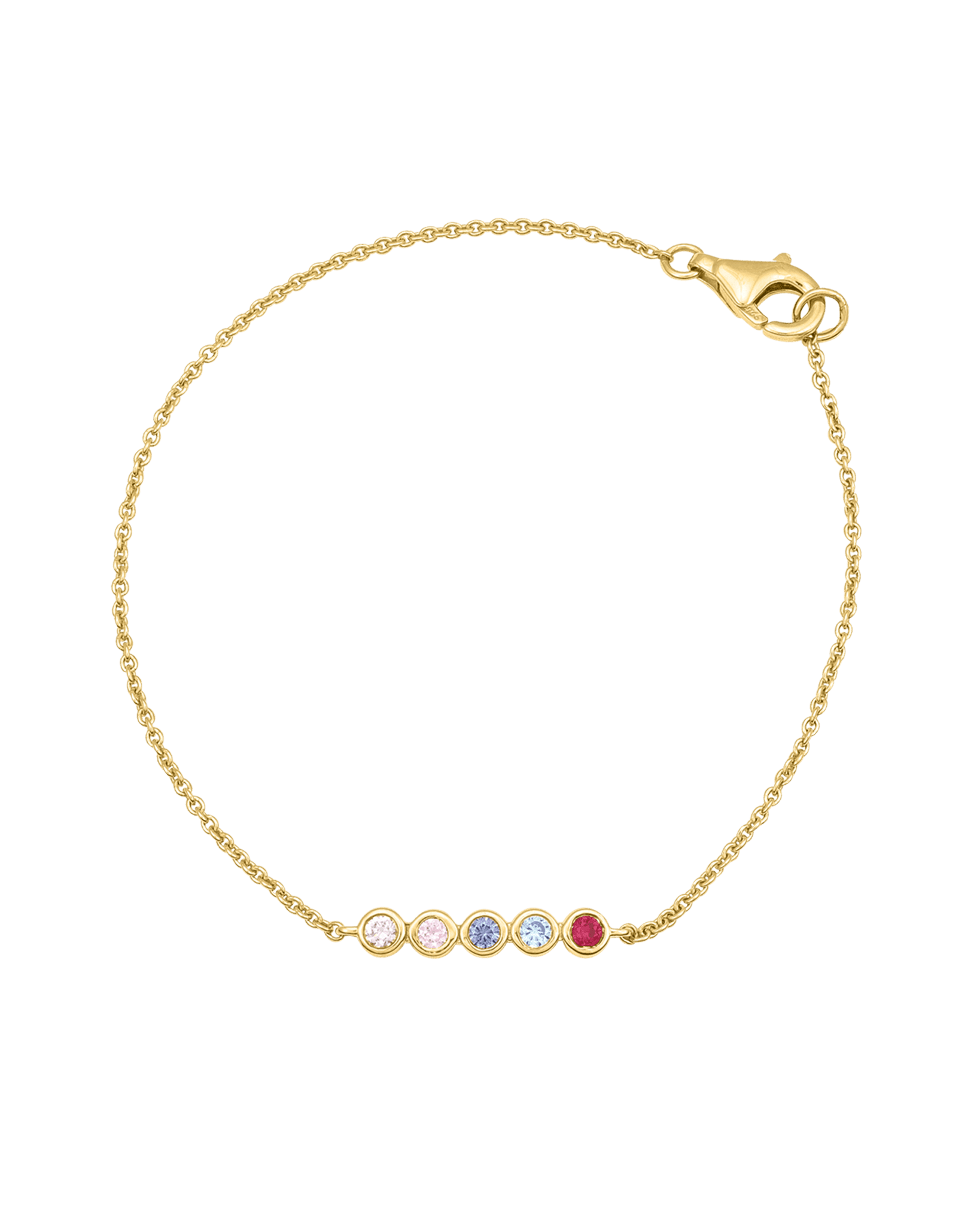 Bracelet Chaine Pierres Précieuses - Or Blanc 14 carats Bracelets magal-dev 