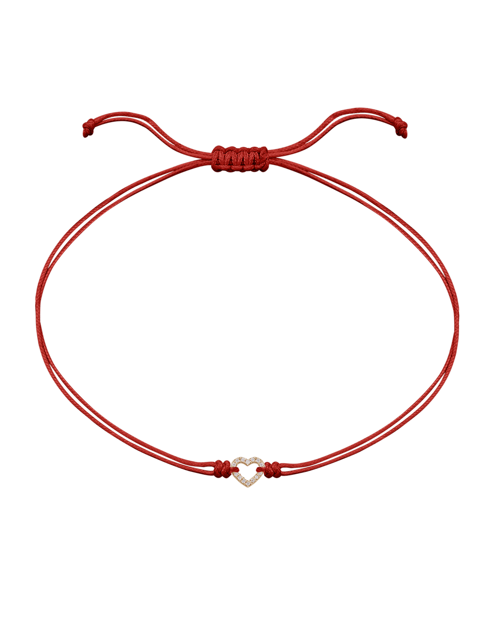 Le String of Love Mon Coeur - Or Jaune 14 carats Bracelets magal-dev Rouge 