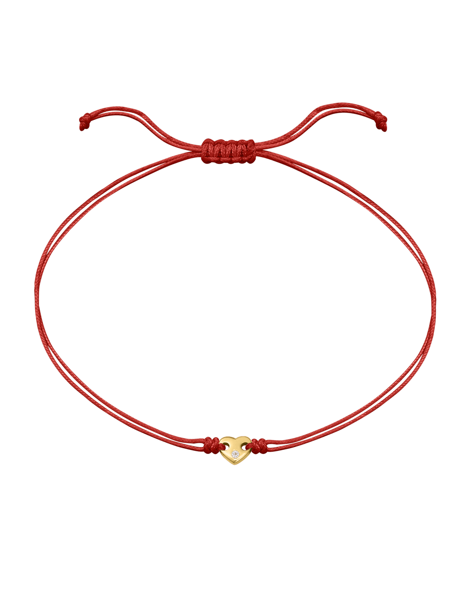 Le String of Love Coeur D'Or - Or Jaune 14 carats Bracelets magal-dev Rouge 