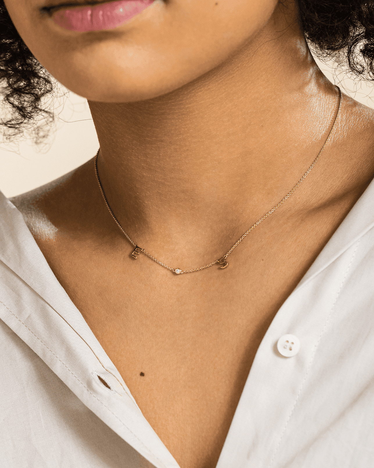 Collier Initial & Diamant(s) - Argent 925 Necklaces magal-dev 