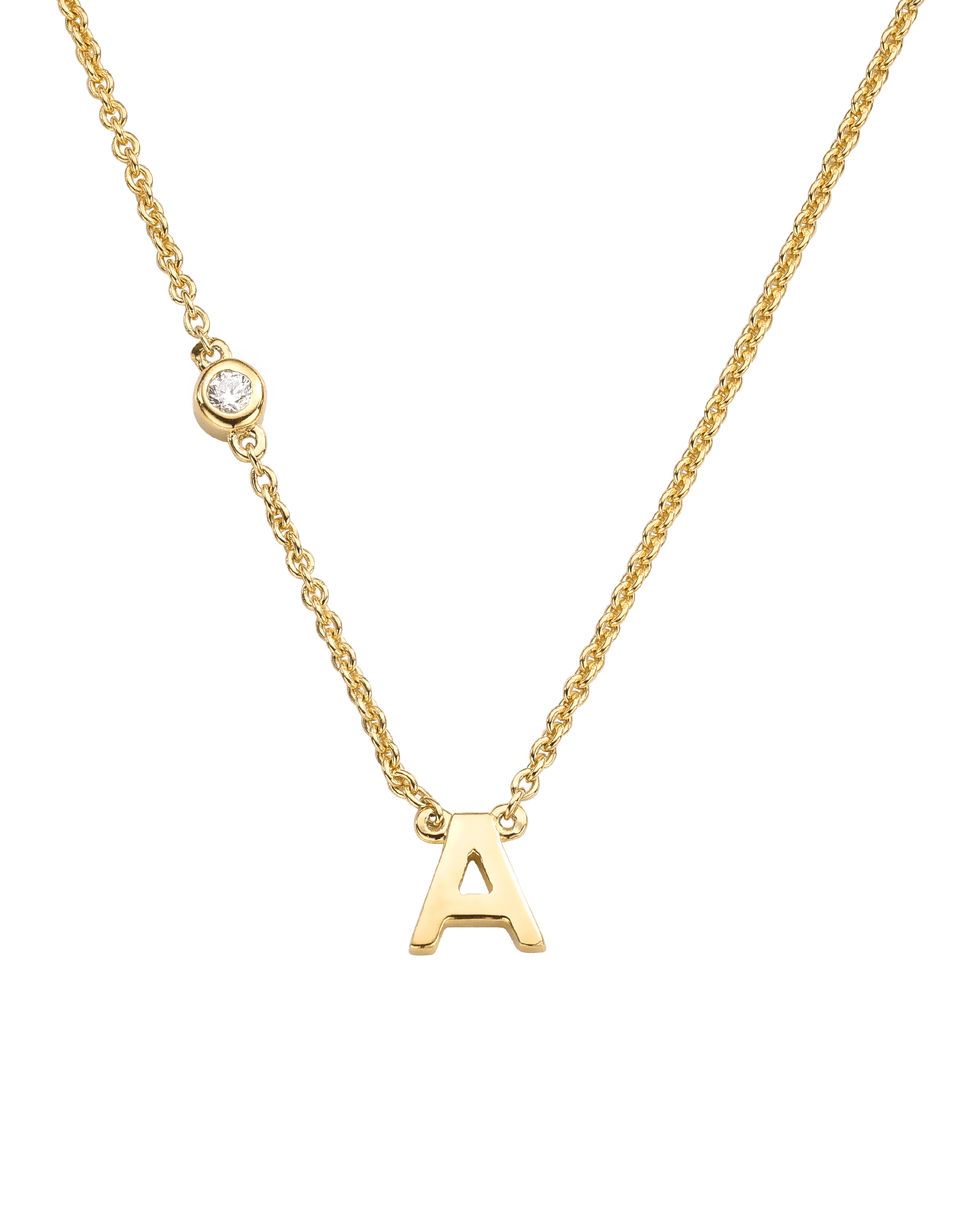 Collier Initial & Diamant(s) - Or Jaune 14 carats Necklaces magal-dev 