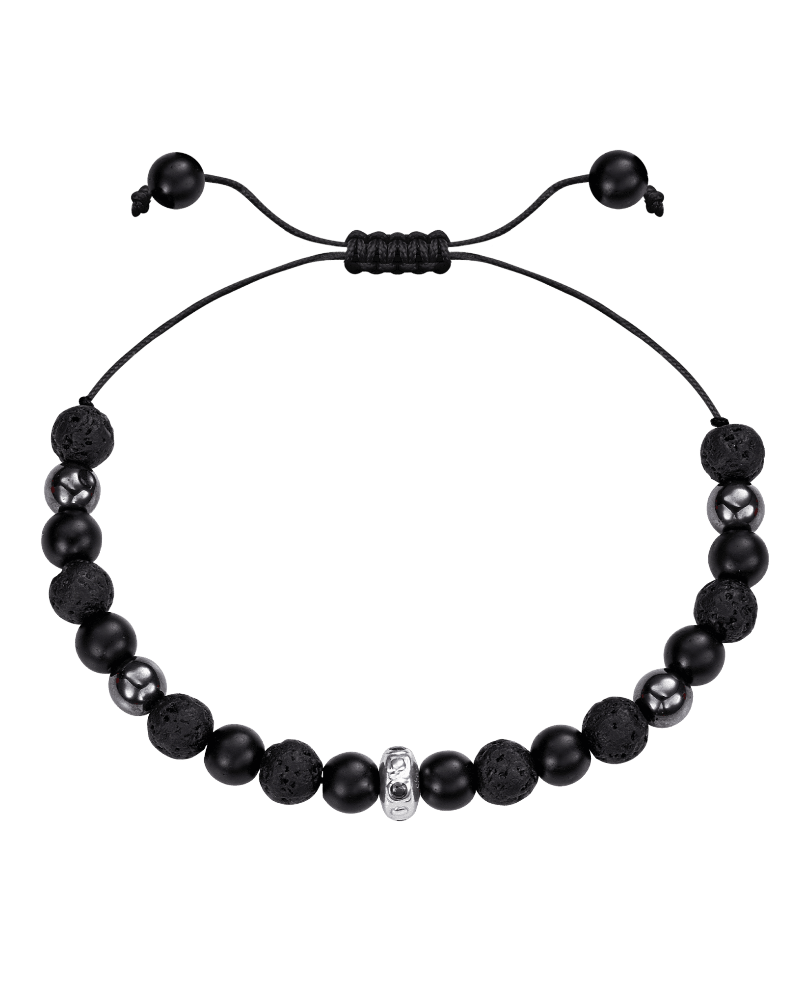 Bracelet Perles de Pierres de Lave & Onyx Naturel - Or Jaune 14 carats Bracelets magal-dev 