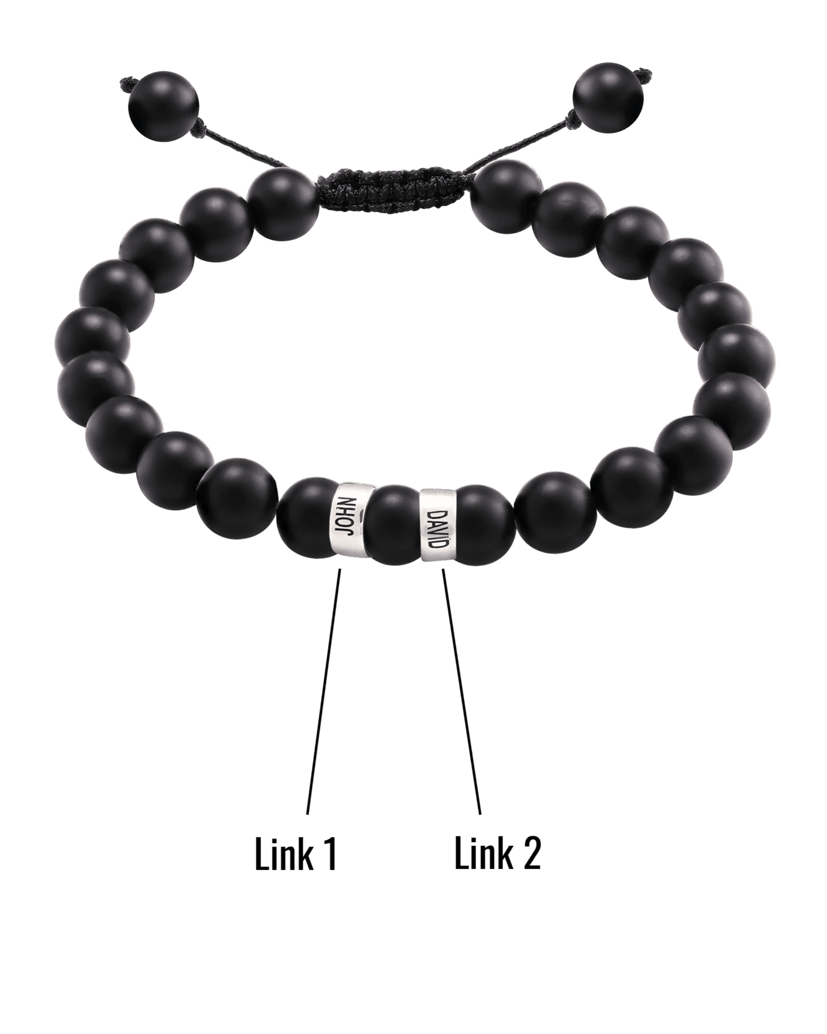 Bracelet Onyx Naturel Personnalisable - Argent 925 Bracelets magal-dev 