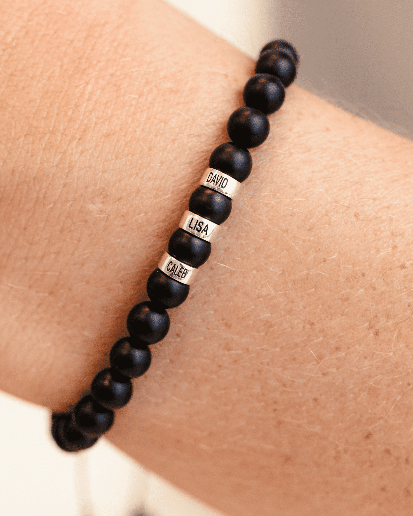 Bracelet Onyx Naturel Personnalisable - Argent 925 Bracelets magal-dev 